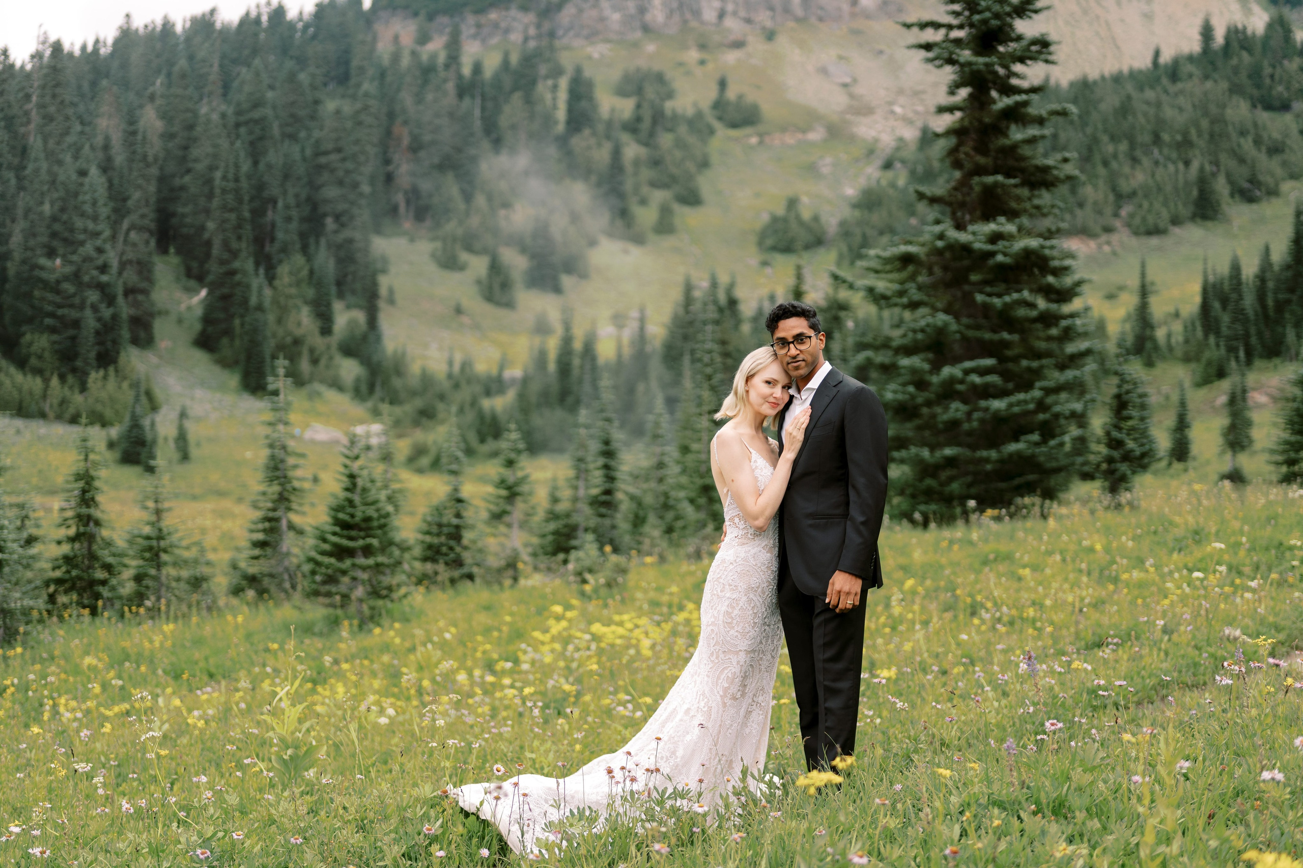 Rachel & Ryan Wedding photoshoot. August 2024. Little Tipsoo Lake, WA Day 2. EVAN ARISTOV WEDDING PHOTOGRAPHY — Seattle Wedding Photographer