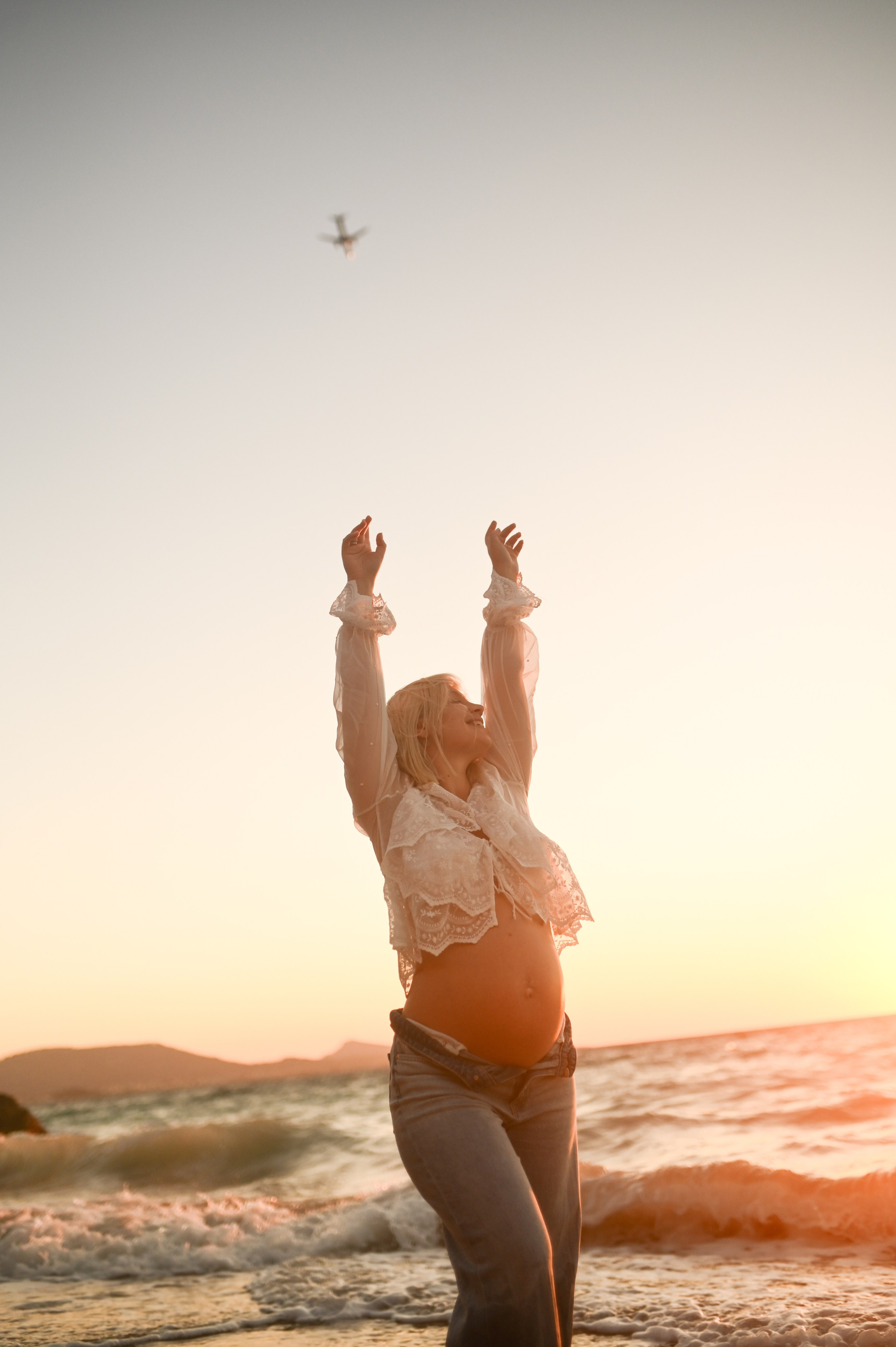 Maternity Photoshoot on the Beach in Rhodes. Photographer in Rhodes Island