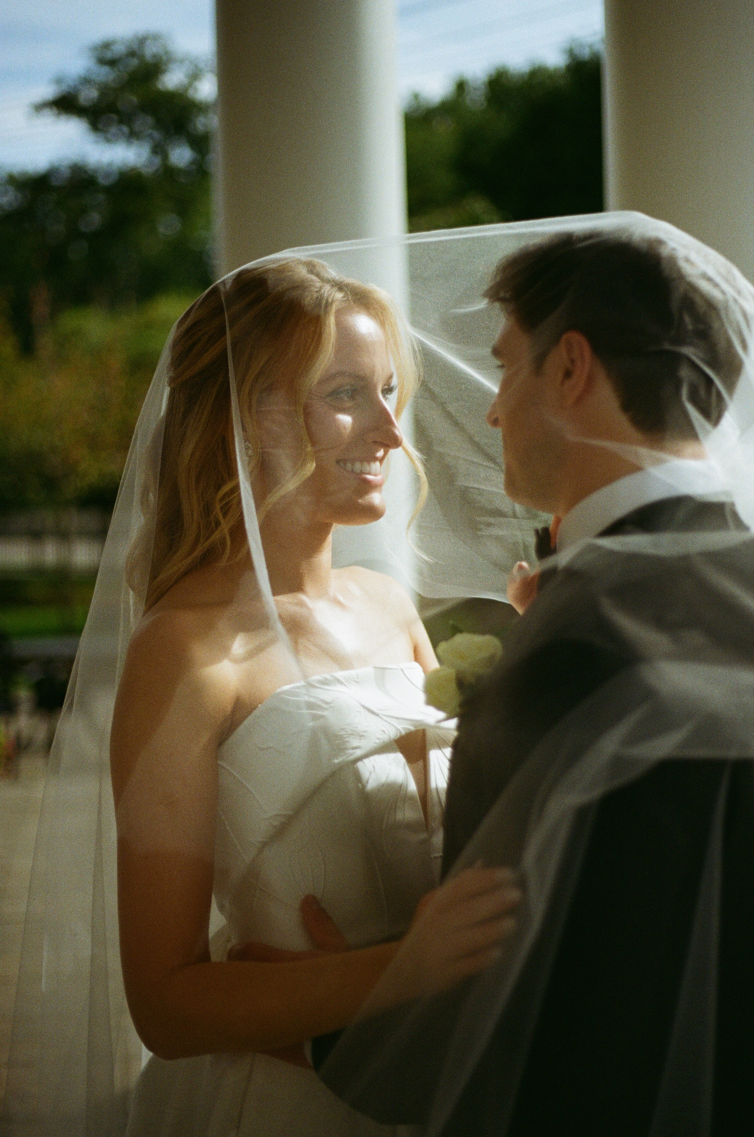 Emily and Michael sharing a quiet moment during their wedding at The Rockleigh