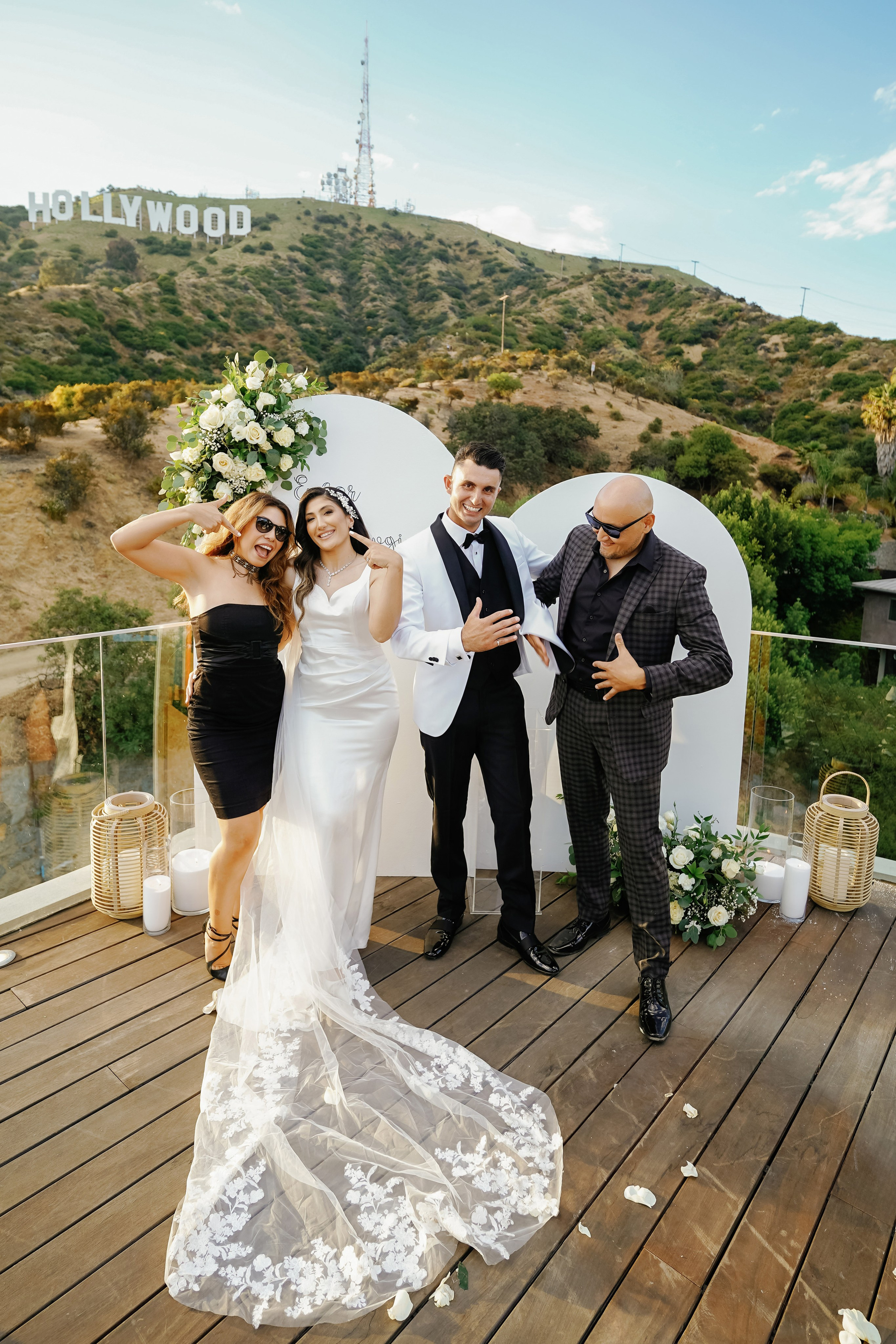 Wedding at the Hollywood Sign Venue, Los Angeles, California. Wedding Photography & Videography Team in California, Los Angeles, San Francisco, San Diego and Travel