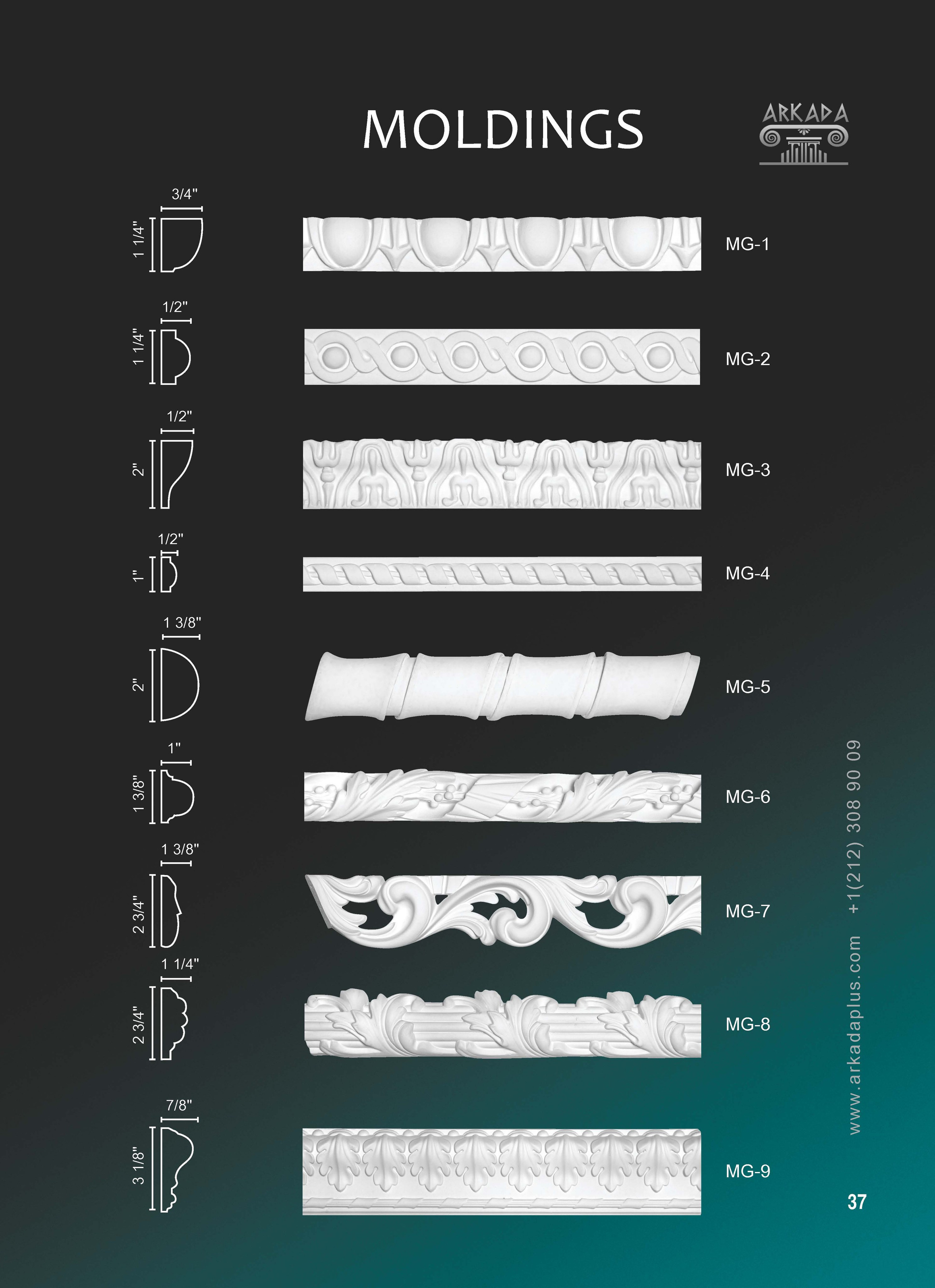 Catalog pages. Plaster molding