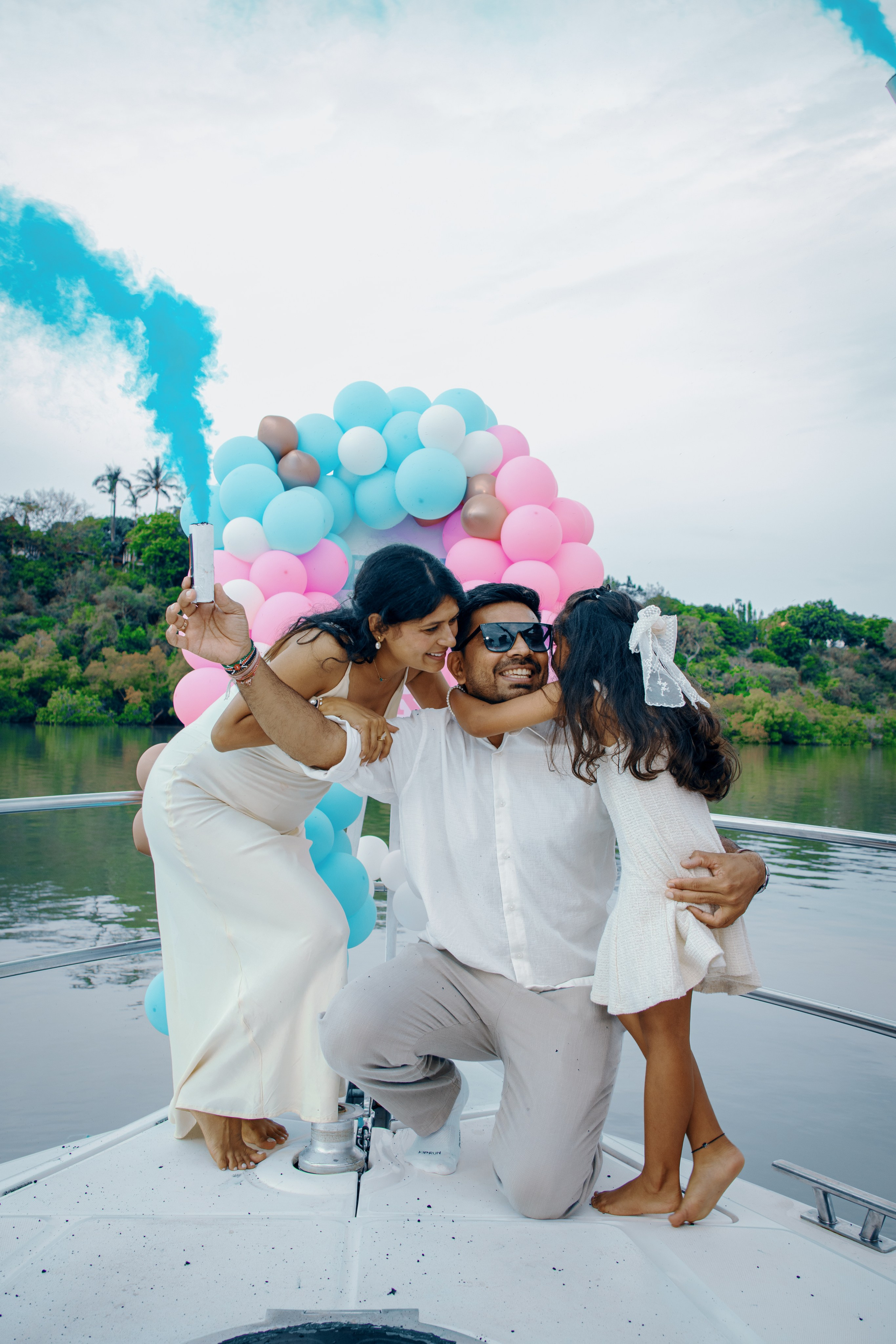Gender Reveal Yacht Shoot. A creative consultant based in Mombasa, Kenya