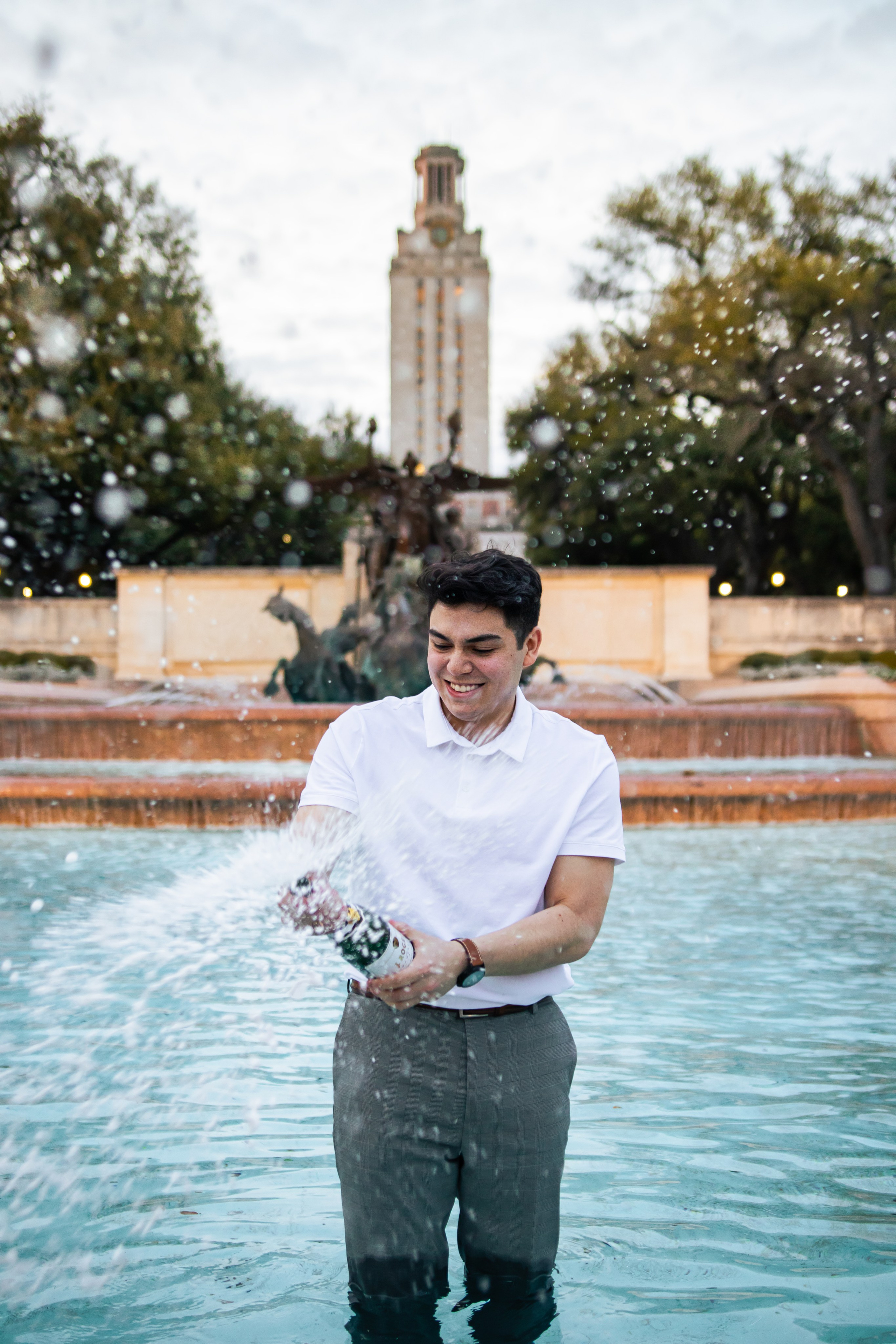 Christopher’s graduation photoshoot at the University of Texas Austin