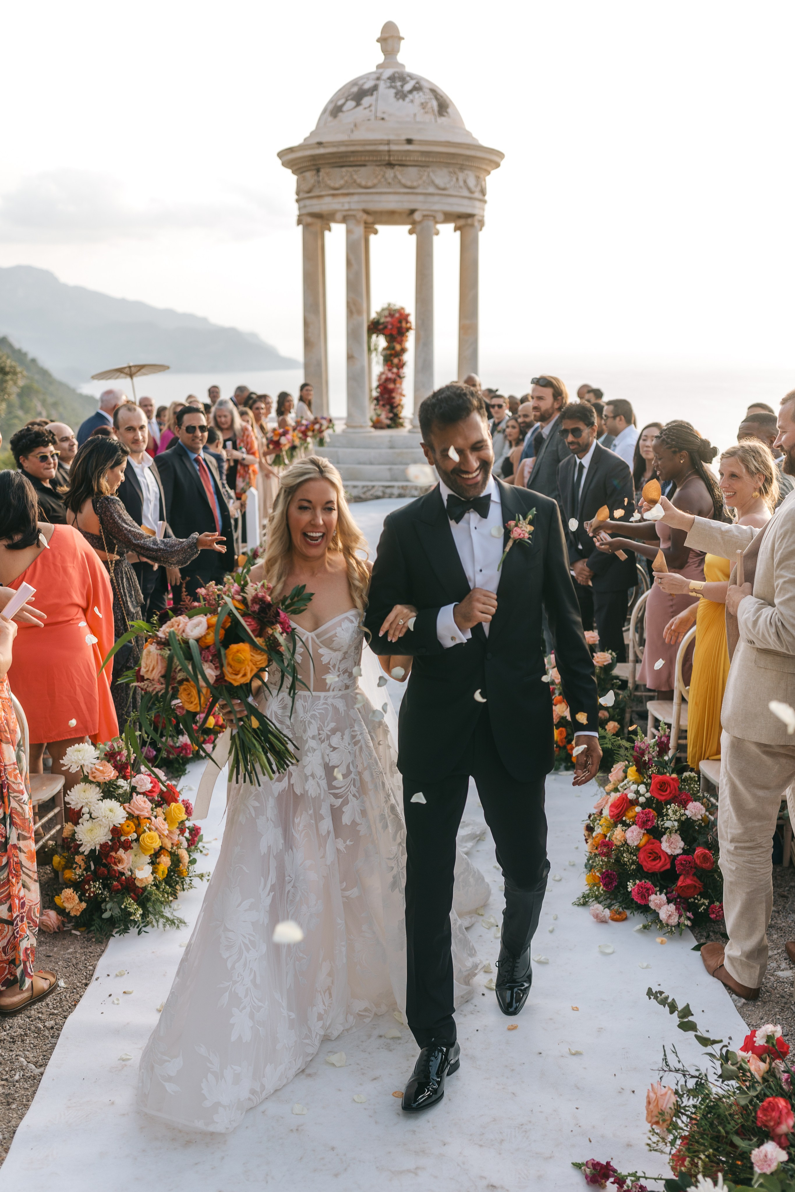 Mallorca venue Son Marroig for this LA Wedding Ceremony. Wedding Celebrant in Mallorca Iban Collin