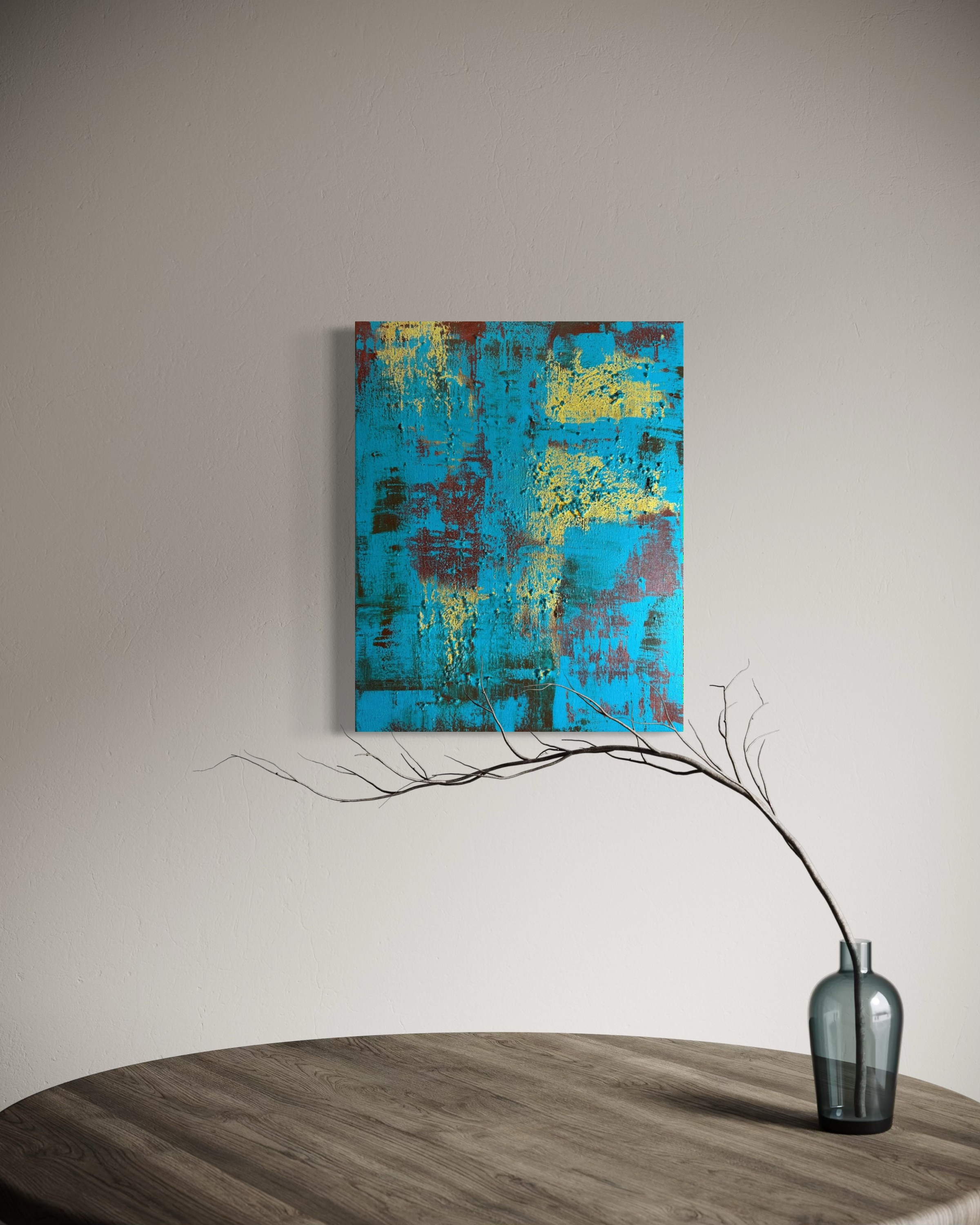 Golden Echoes – Abstrakte Acrylmalerei | Manuela Eschbaum