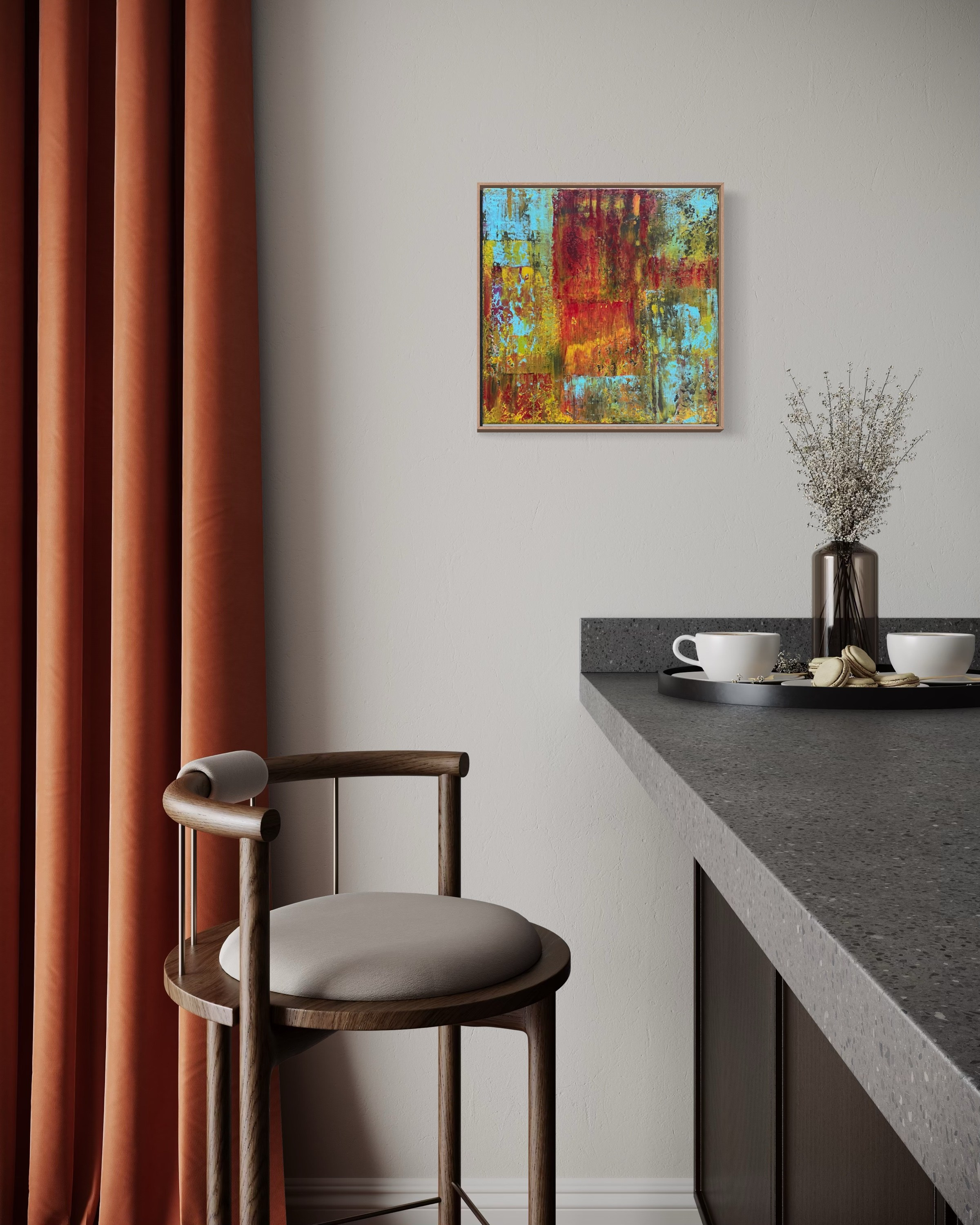 Burning Oasis – Abstrakte Acrylmalerei | Manuela Eschbaum