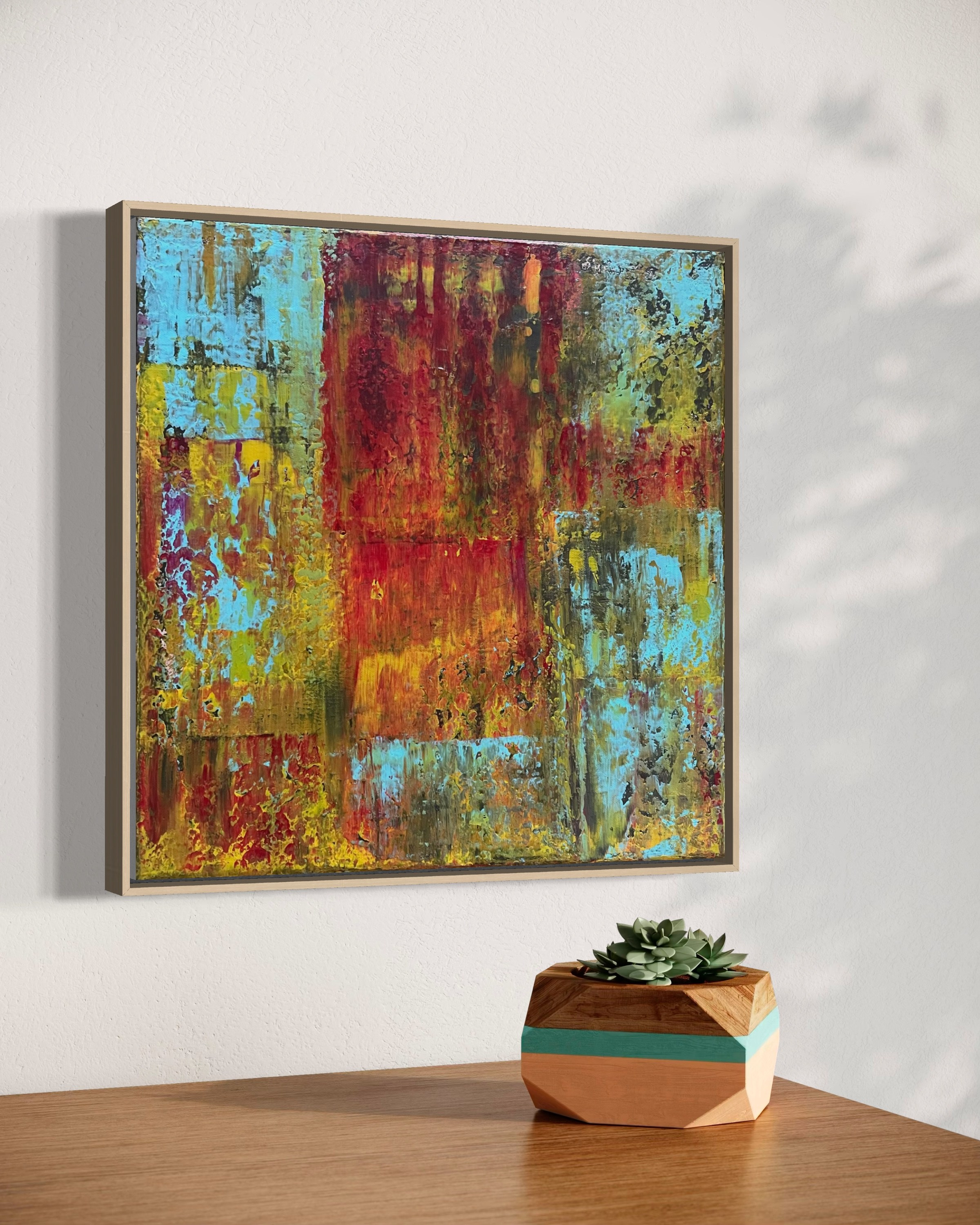 Burning Oasis – Abstrakte Acrylmalerei | Manuela Eschbaum