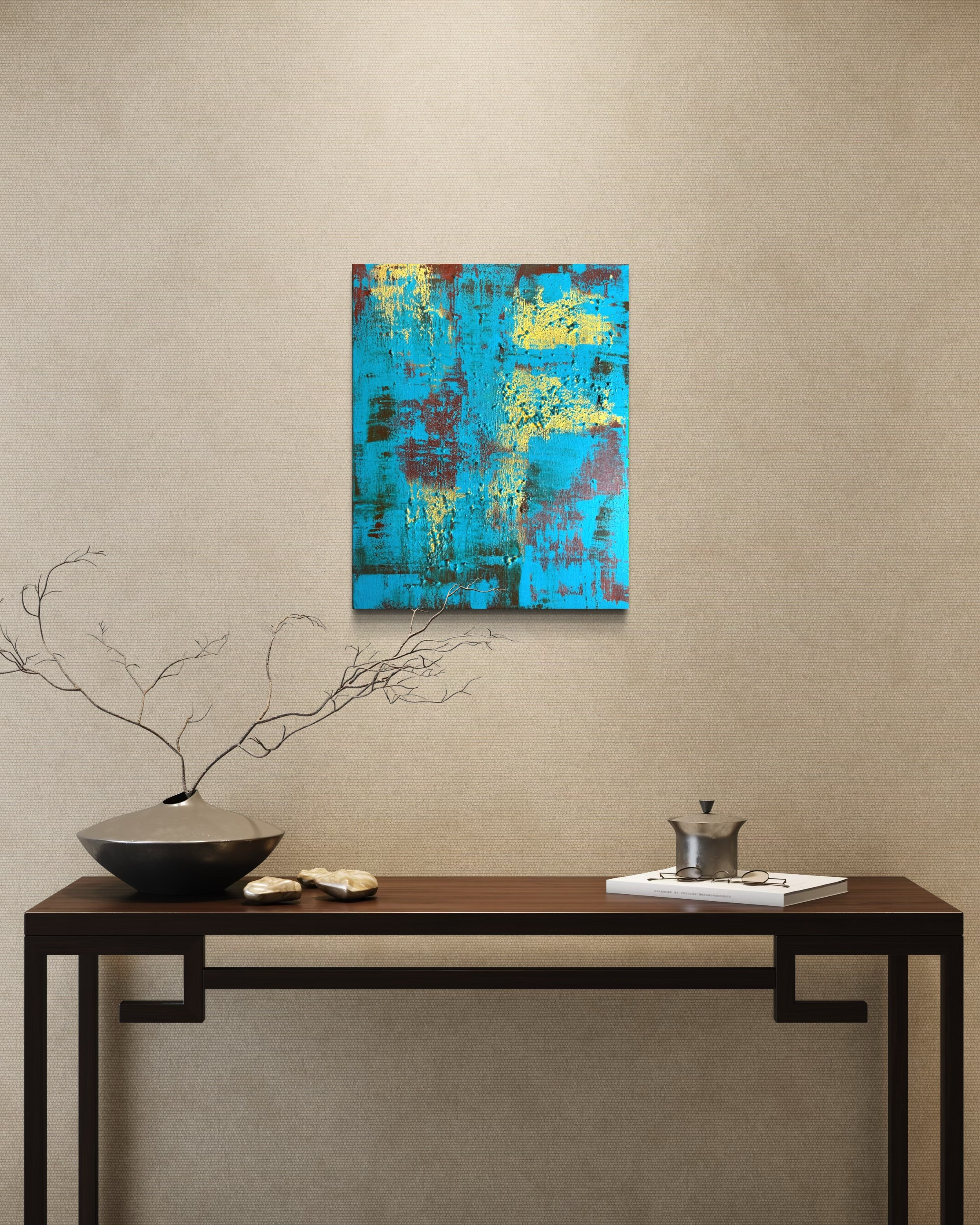 Golden Echoes – Abstrakte Acrylmalerei | Manuela Eschbaum