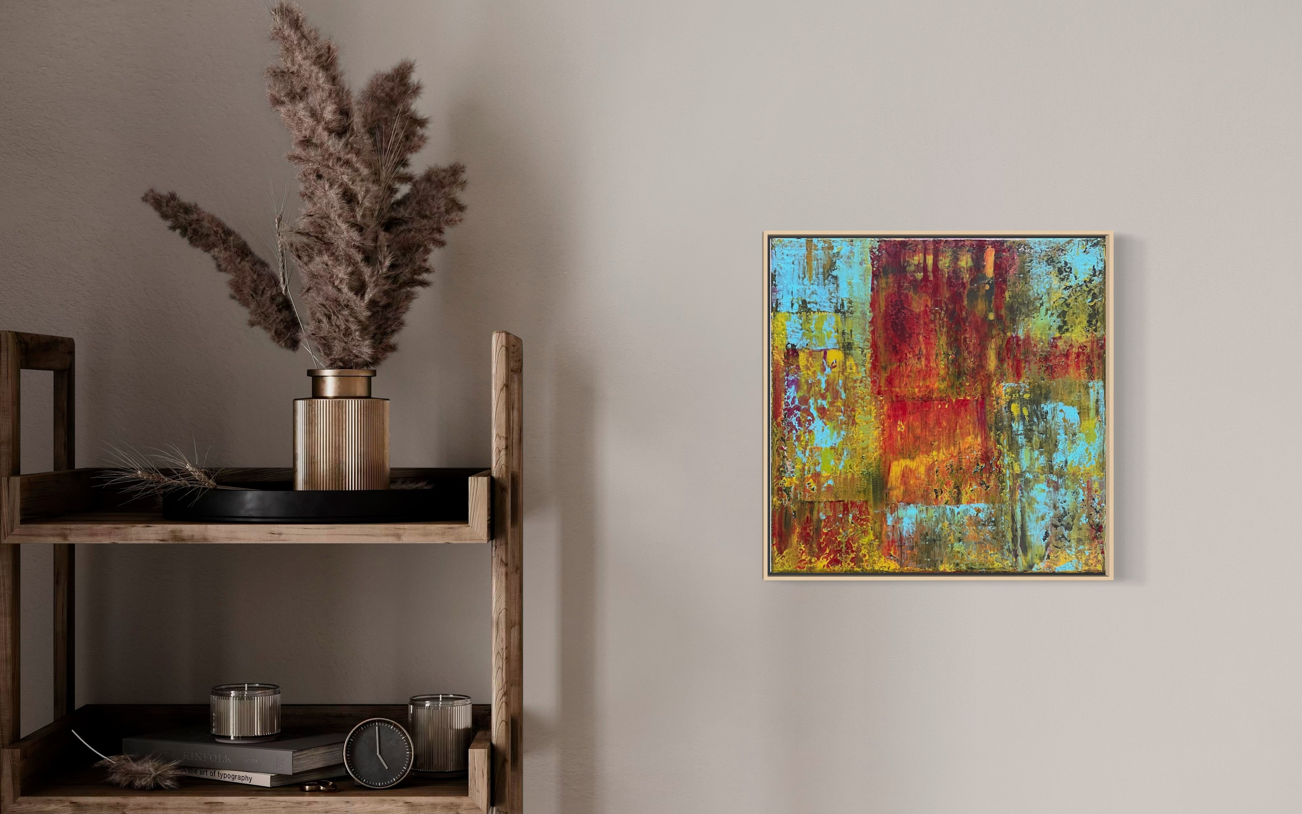 Burning Oasis – Abstrakte Acrylmalerei | Manuela Eschbaum