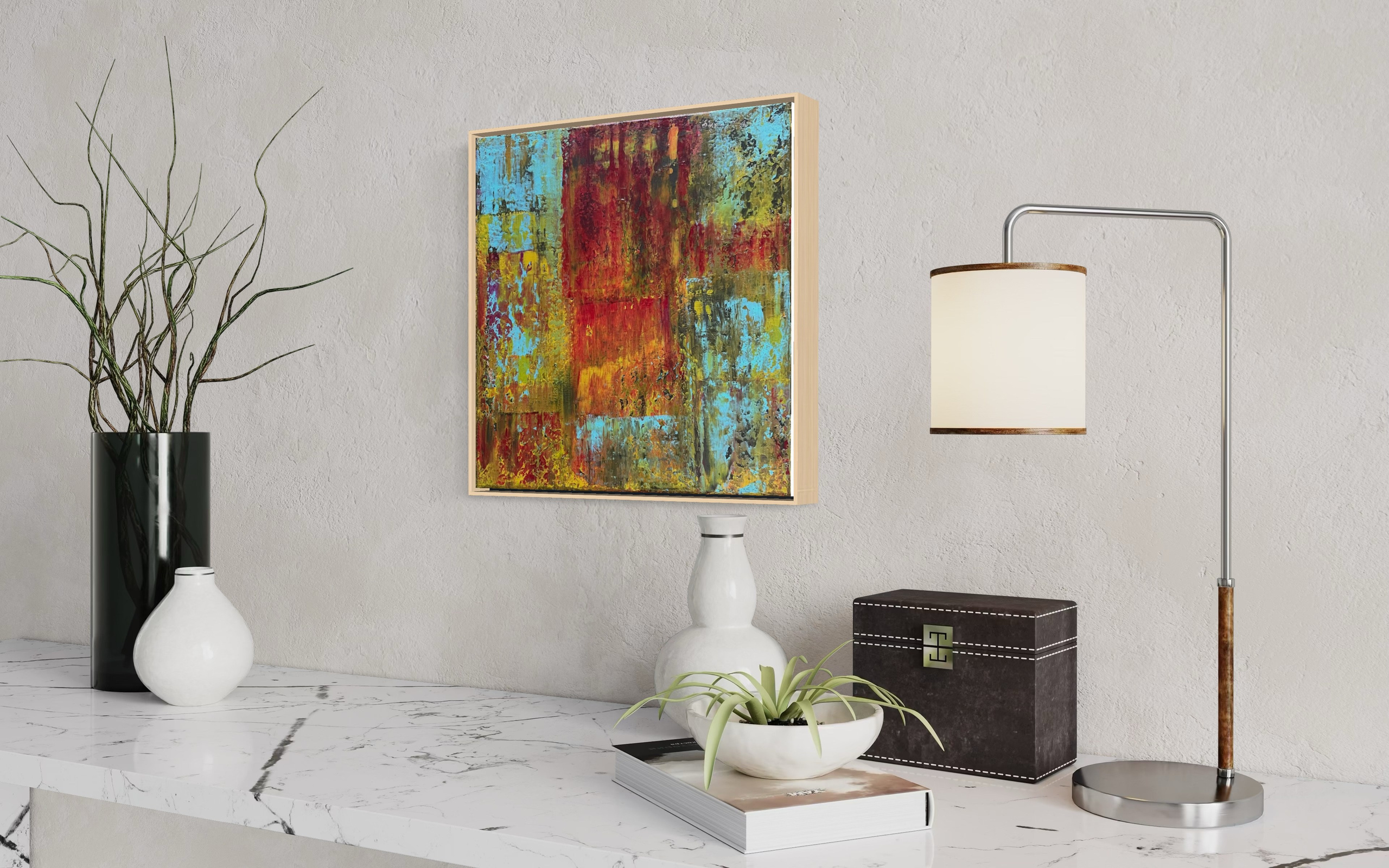 Burning Oasis – Abstrakte Acrylmalerei | Manuela Eschbaum