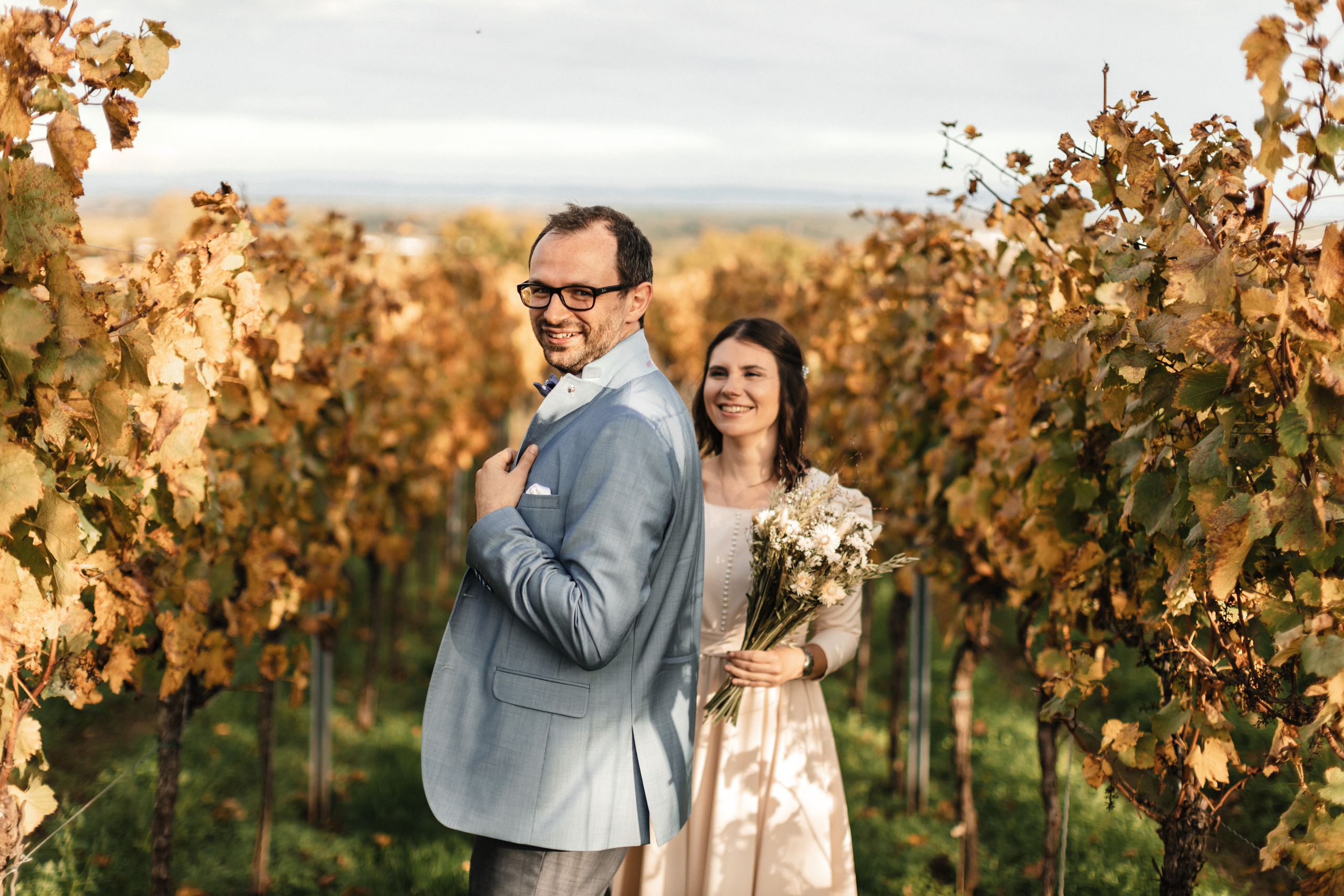 Hochzeitsfotoshooting in den Weinbergen. Maria Chistyakovа — Fotografin in Karlsruhe, Baden-Baden und Umgebung