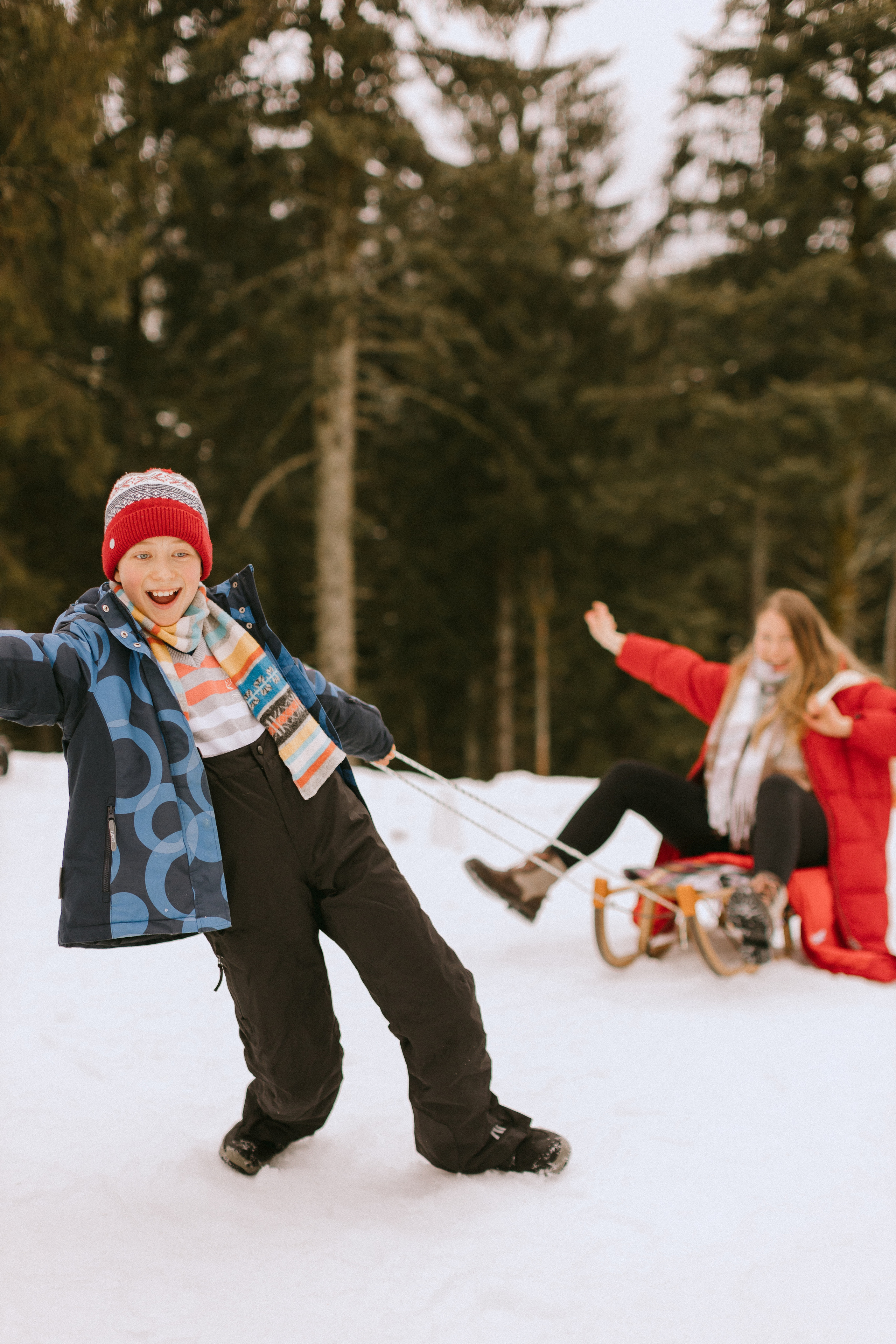 Семейная фотосессия в зимнем лесу. Фотограф в Германии — Мария Чистякова