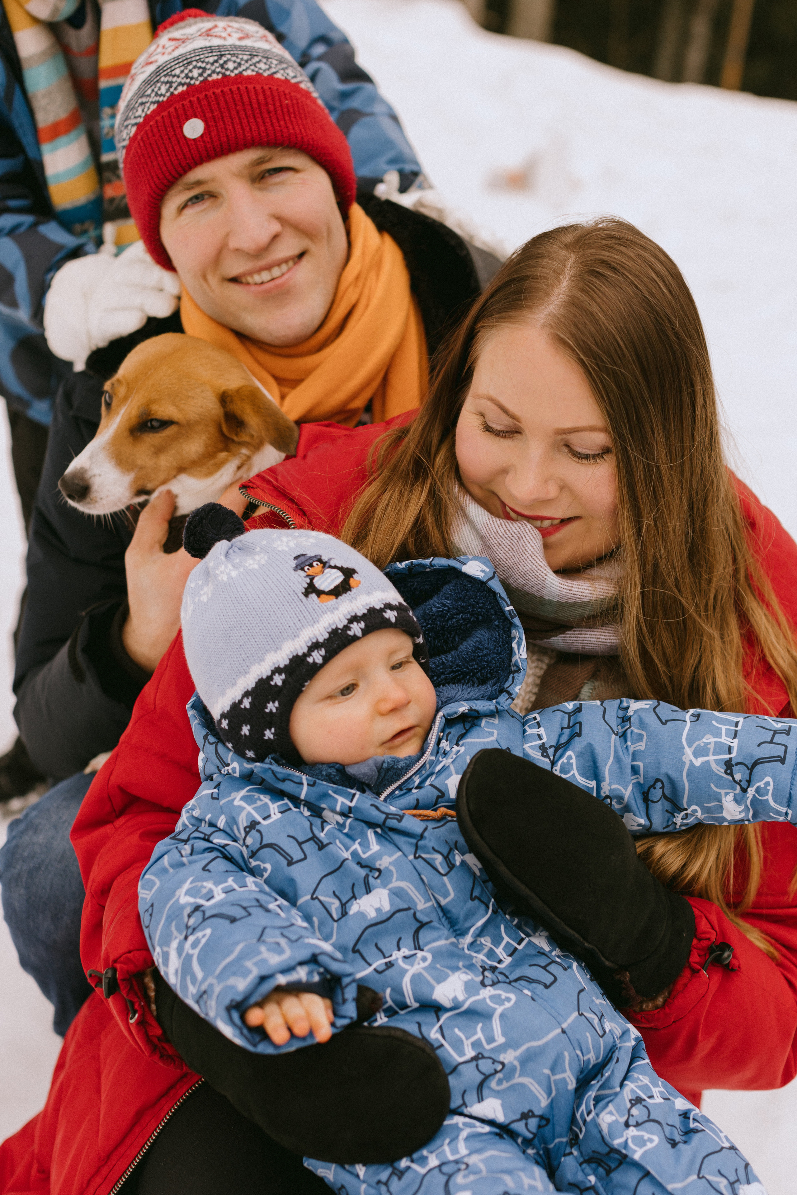 Семейная фотосессия в зимнем лесу. Фотограф в Германии — Мария Чистякова