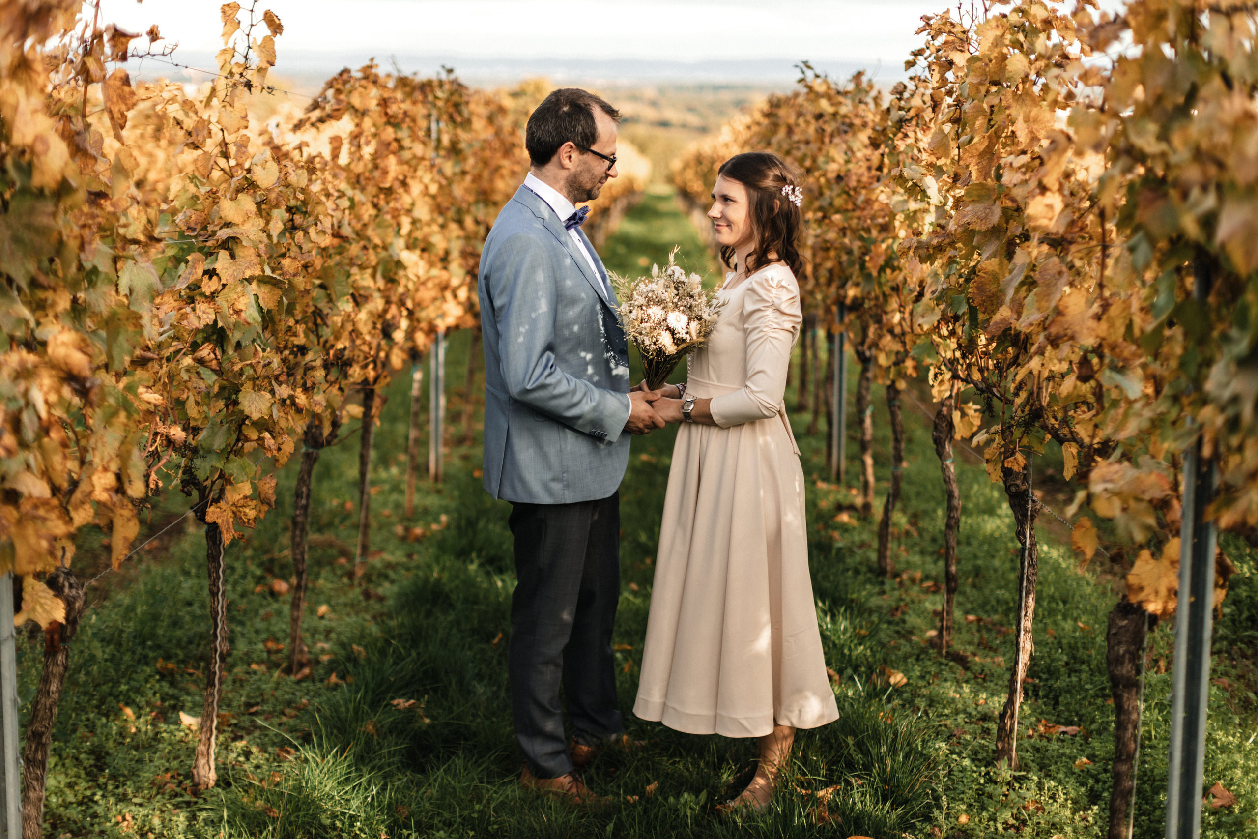 Hochzeitsfotoshooting in den Weinbergen. Maria Chistyakovа — Fotografin in Karlsruhe, Baden-Baden und Umgebung