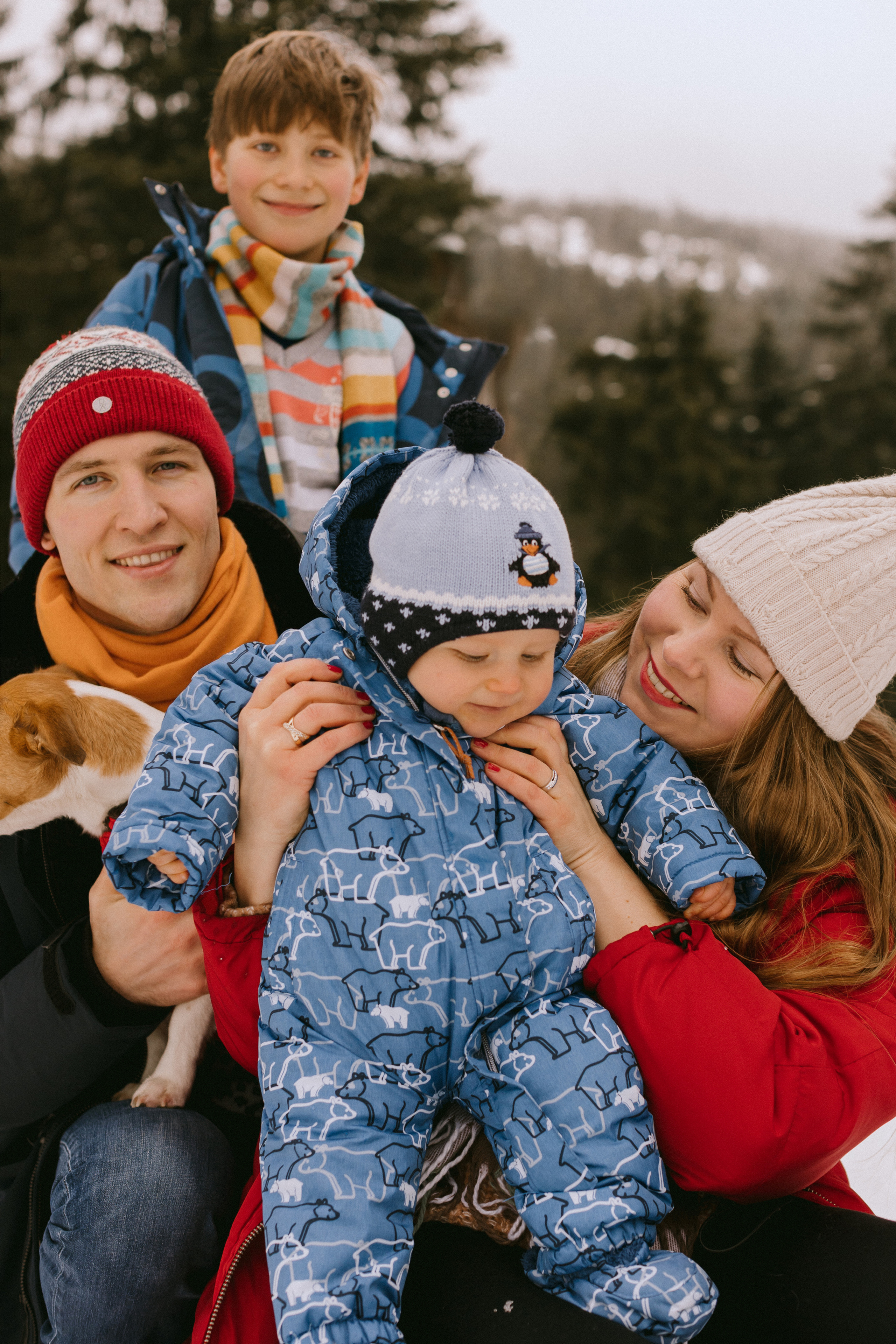 Семейная фотосессия в зимнем лесу. Фотограф в Германии — Мария Чистякова