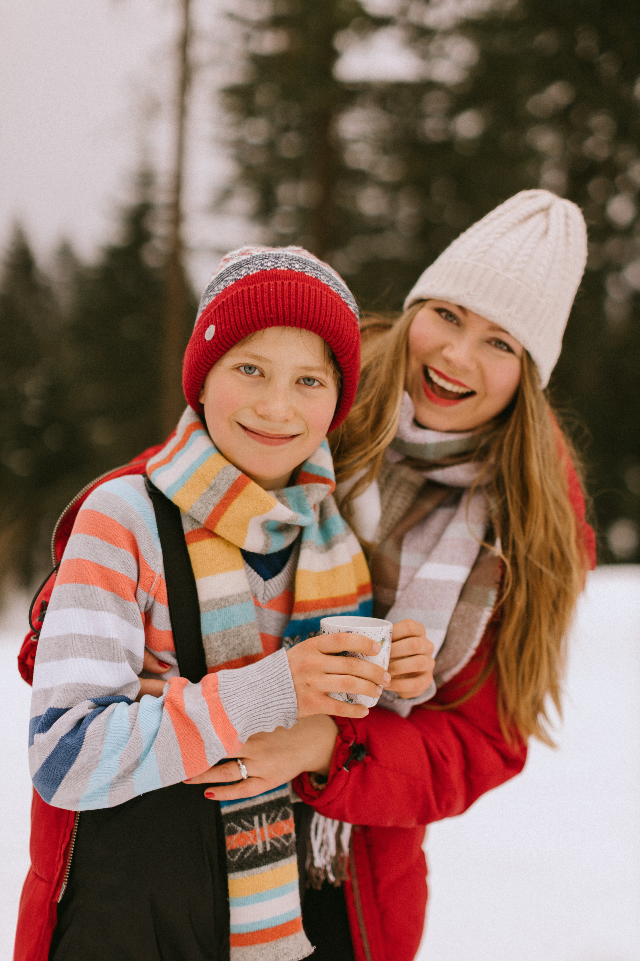 Семейная фотосессия в зимнем лесу. Фотограф в Германии — Мария Чистякова
