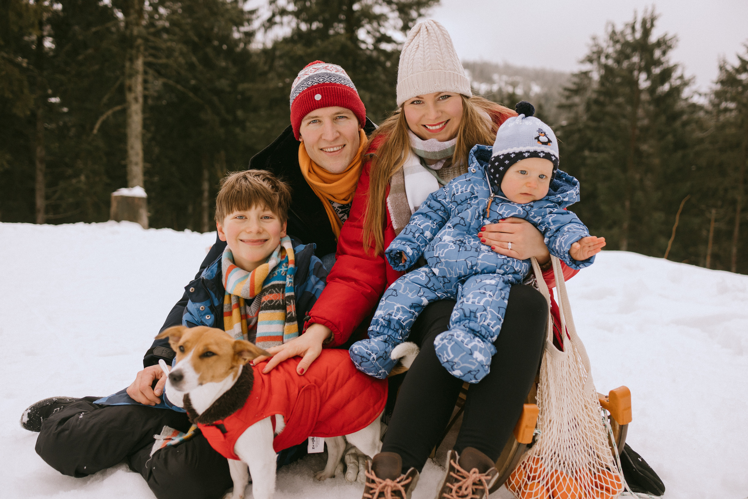 Семейная фотосессия в зимнем лесу. Фотограф в Германии — Мария Чистякова