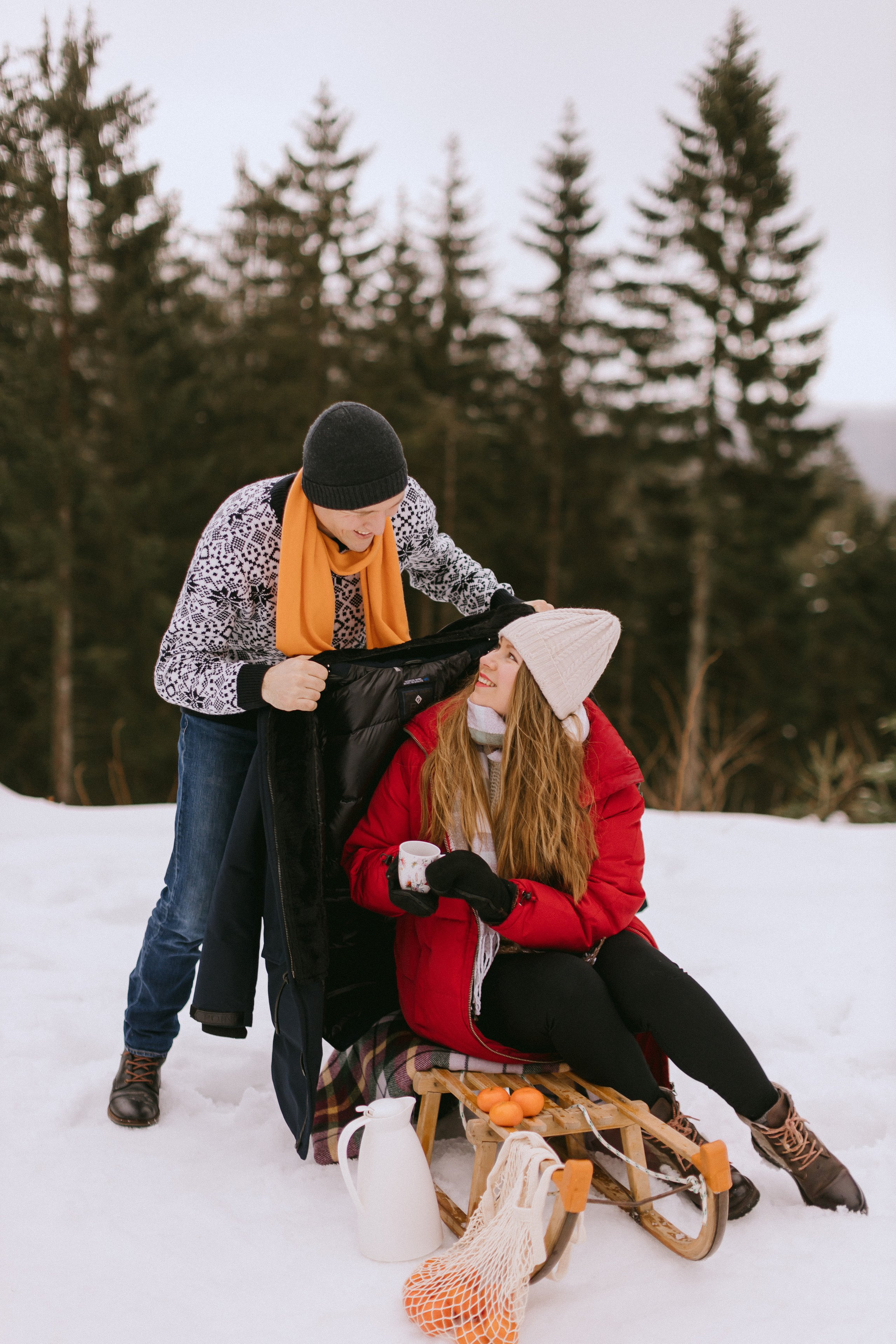 Семейная фотосессия в зимнем лесу. Фотограф в Германии — Мария Чистякова