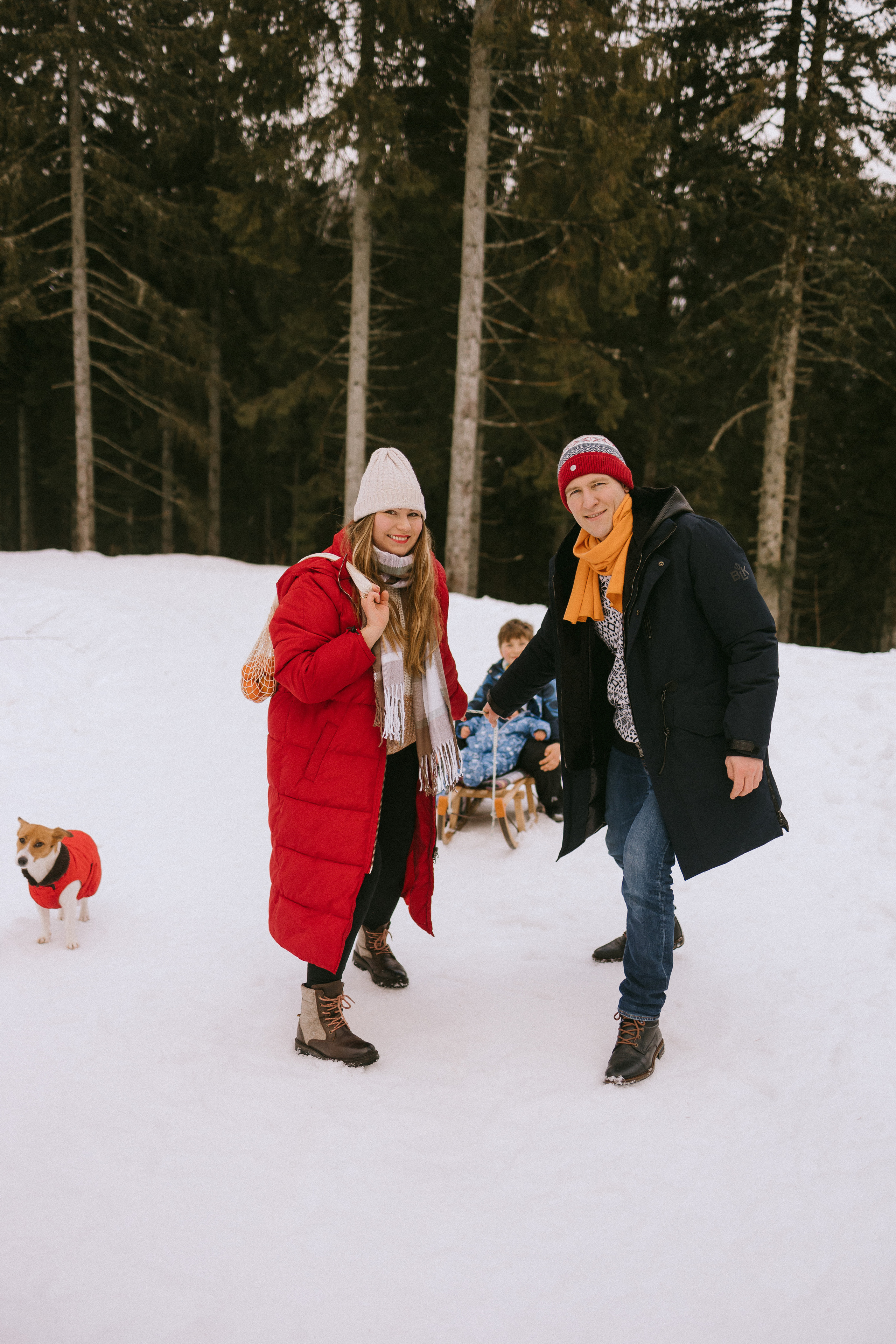 Семейная фотосессия в зимнем лесу. Фотограф в Германии — Мария Чистякова