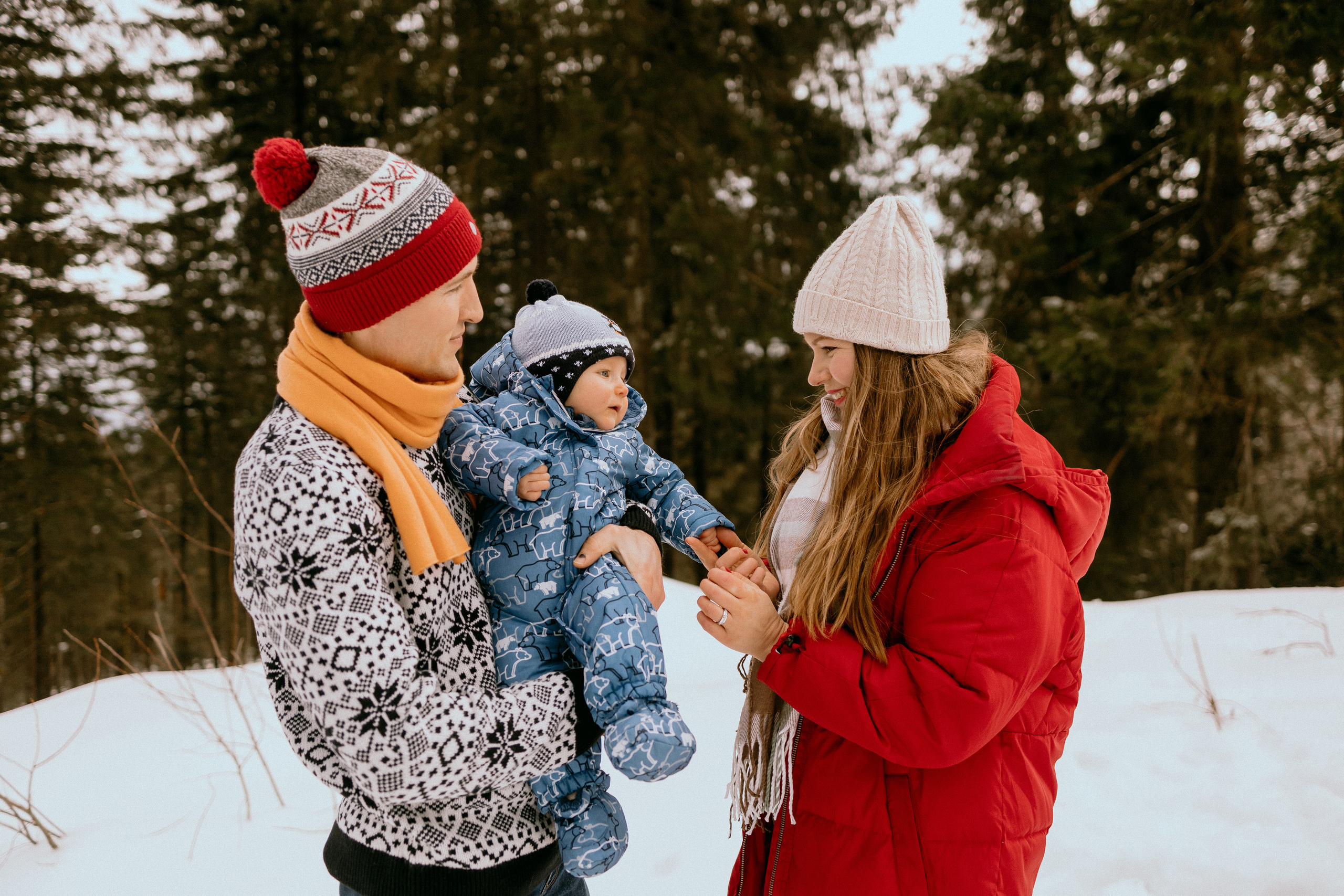 Семейная фотосессия в зимнем лесу. Фотограф в Германии — Мария Чистякова