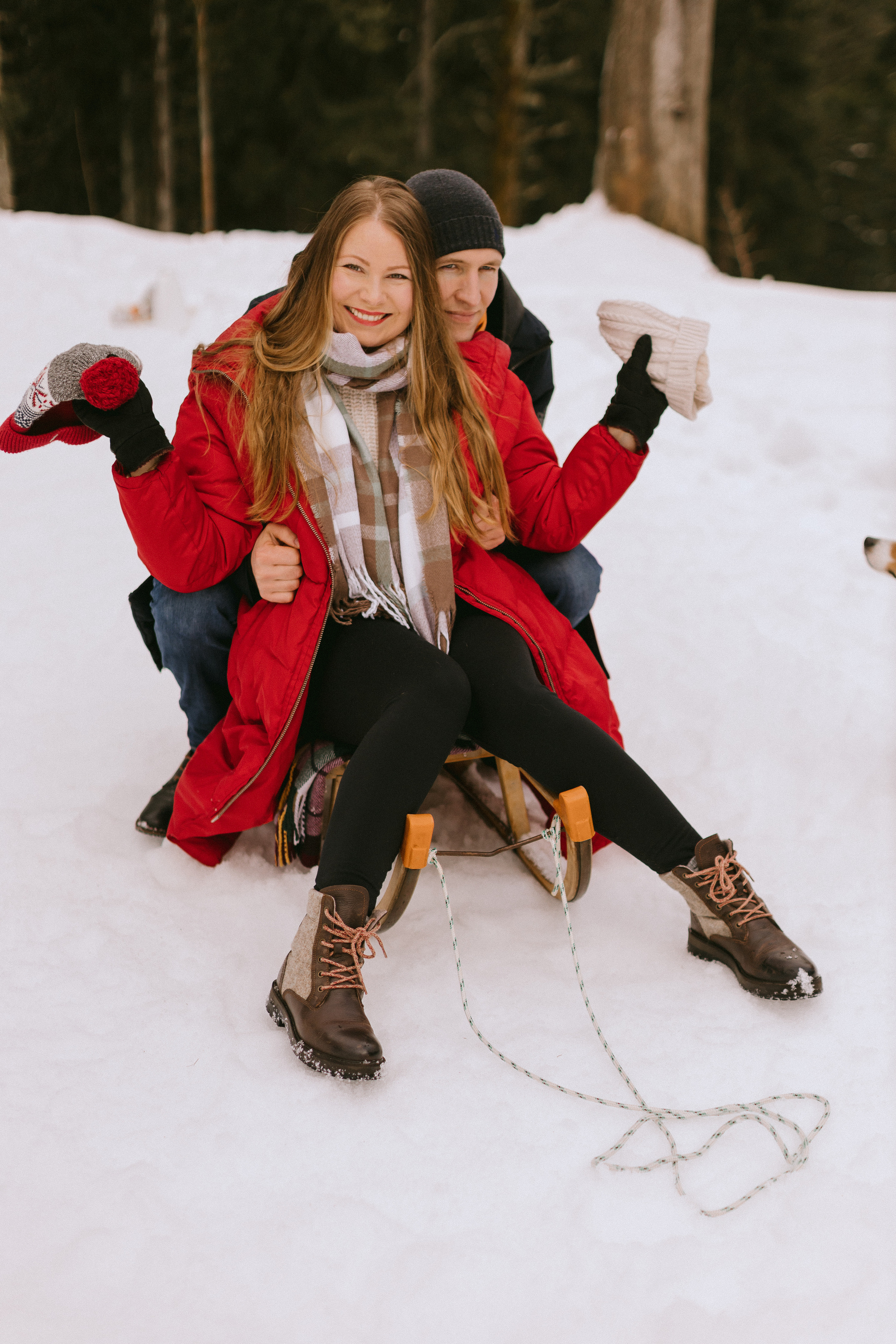 Семейная фотосессия в зимнем лесу. Фотограф в Германии — Мария Чистякова