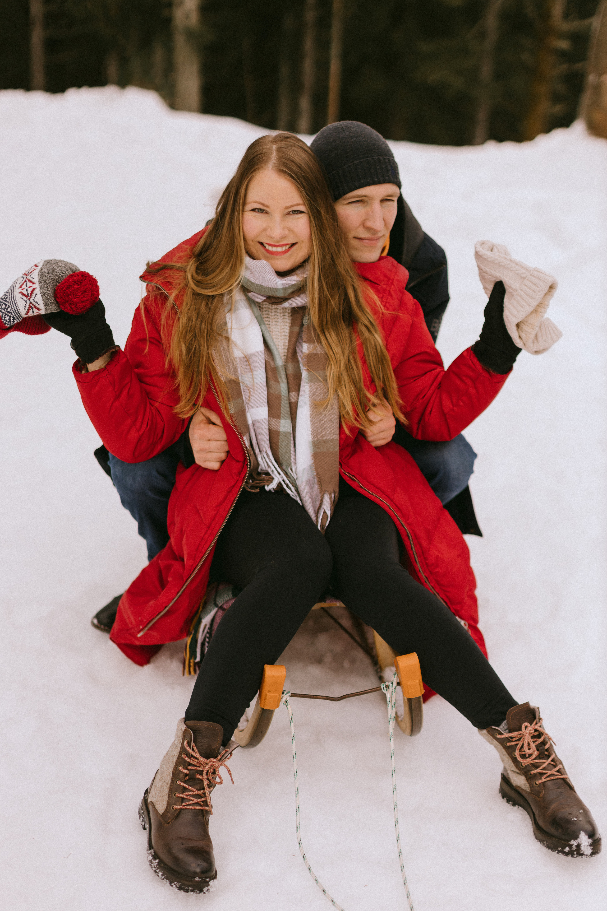 Семейная фотосессия в зимнем лесу. Фотограф в Германии — Мария Чистякова