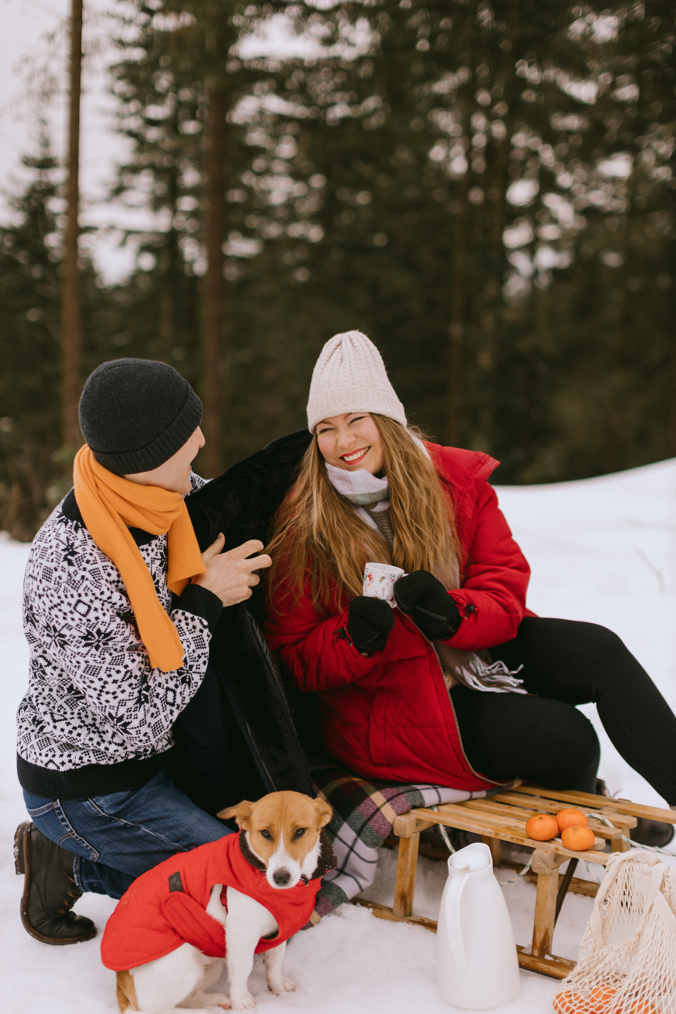 Семейная фотосессия в зимнем лесу. Фотограф в Германии — Мария Чистякова