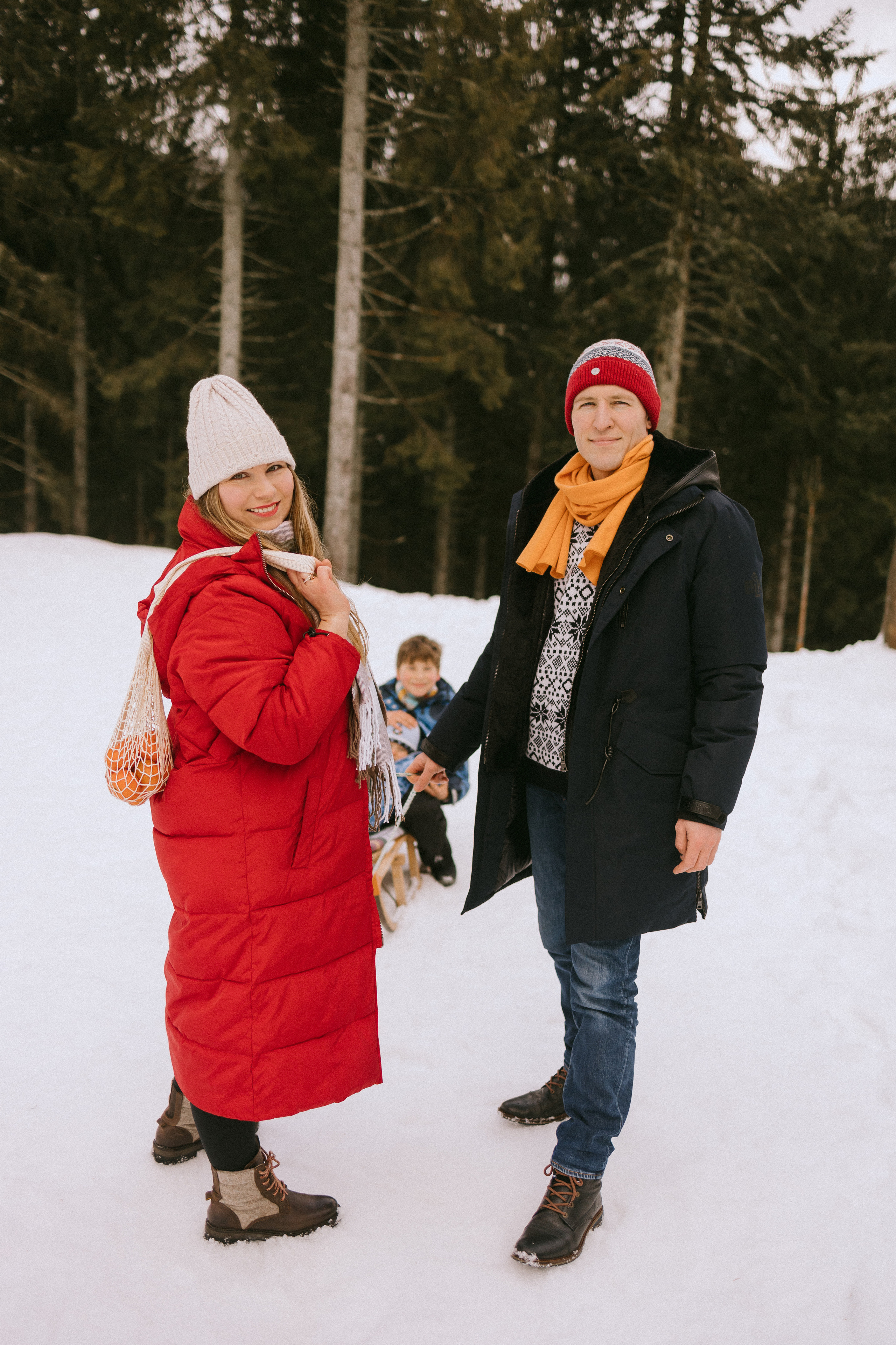 Семейная фотосессия в зимнем лесу. Фотограф в Германии — Мария Чистякова