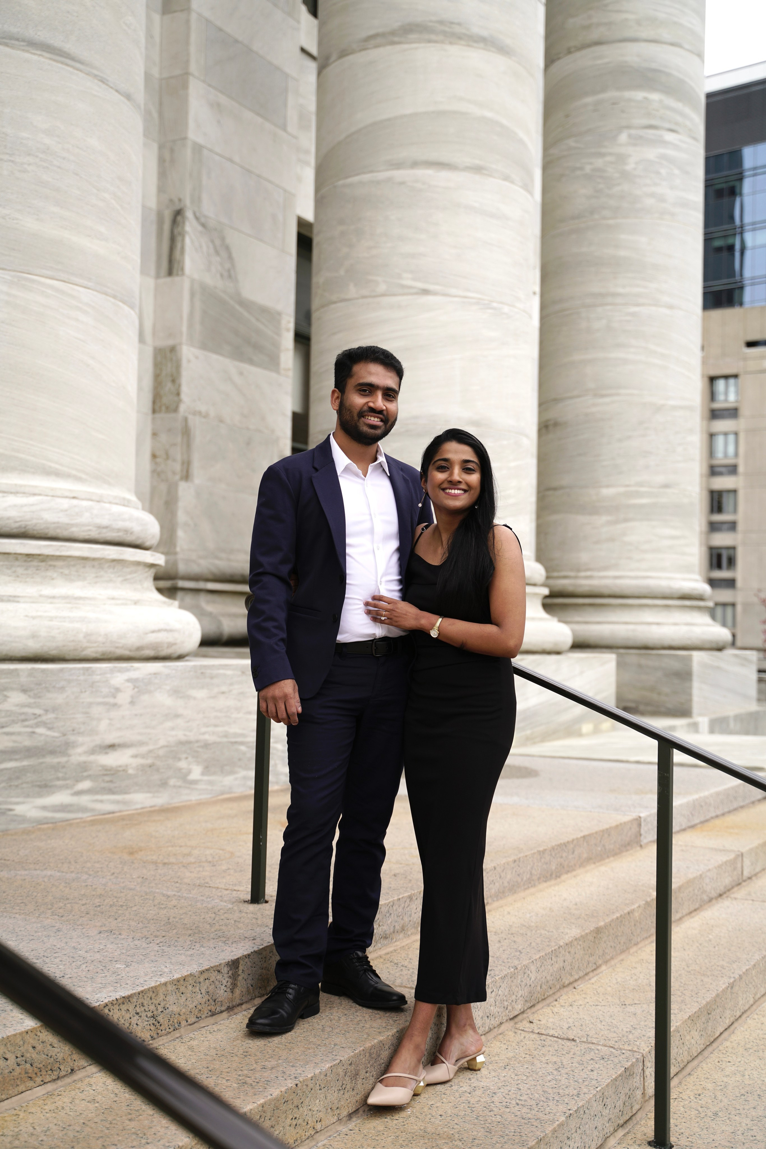 Sarath and Aishwarya at Boston Medical School. Stefanovich Photography | Boston, MA