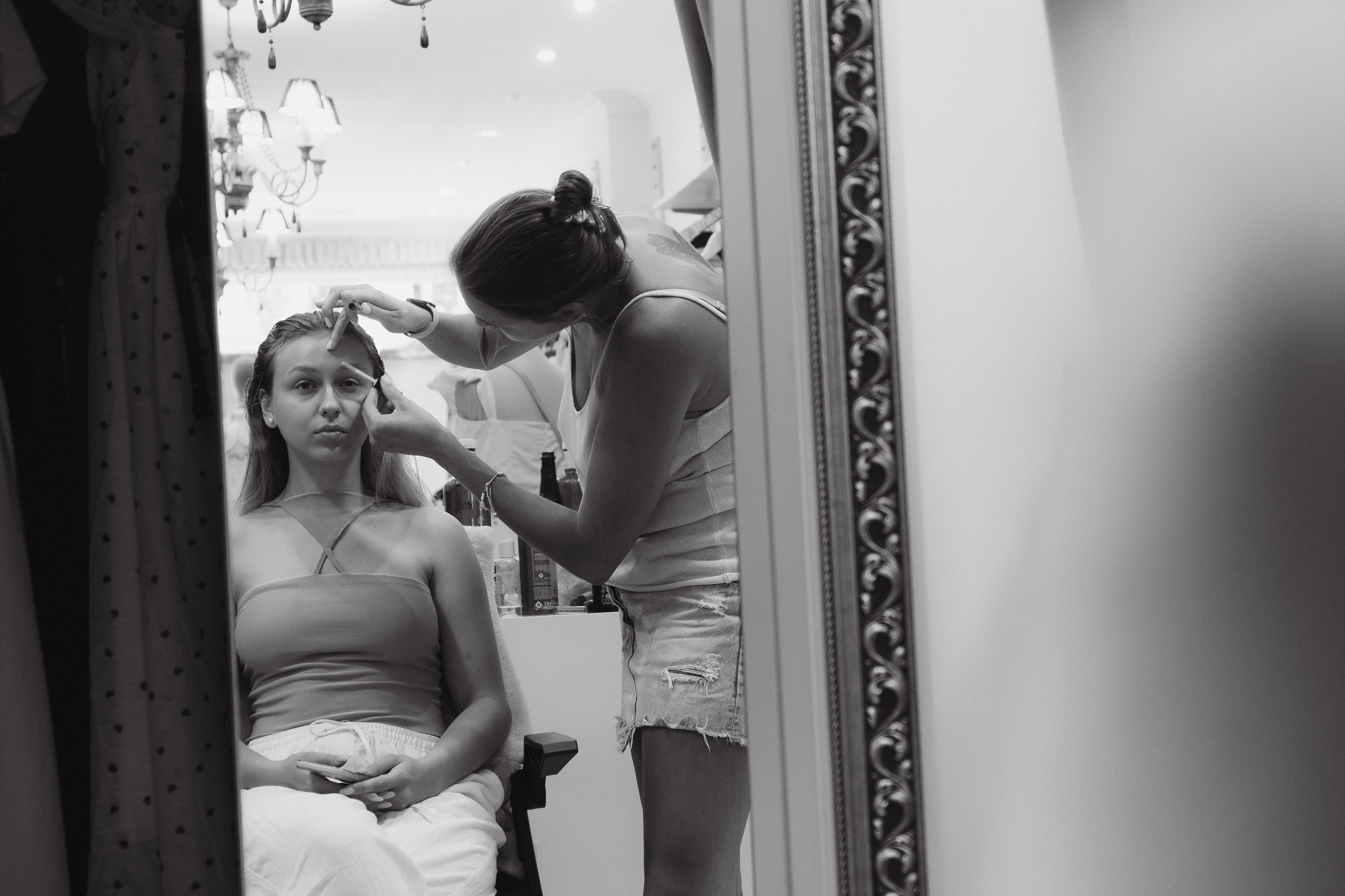Preparación del backstage de una marca en un desfile de moda en Torrevieja — Fotógrafo de backstage Andrey Lukovnikov