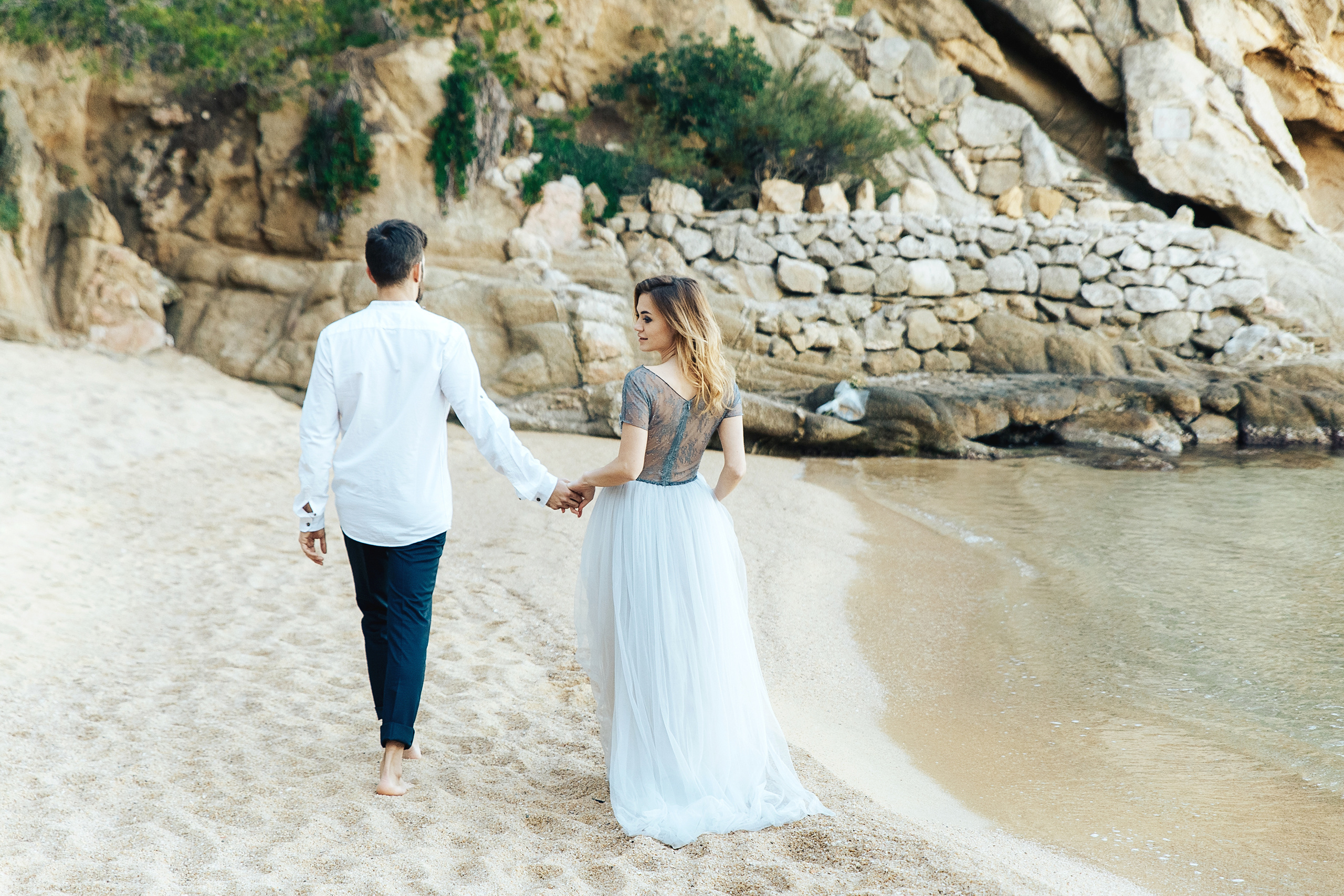 Свадебная фотосессия на побережье Коста Брава, Плая-де-Аро, Ллорет де. Фотограф в Барселоне, в Испании, по всей Европе - Андрей Пасечник. Тел