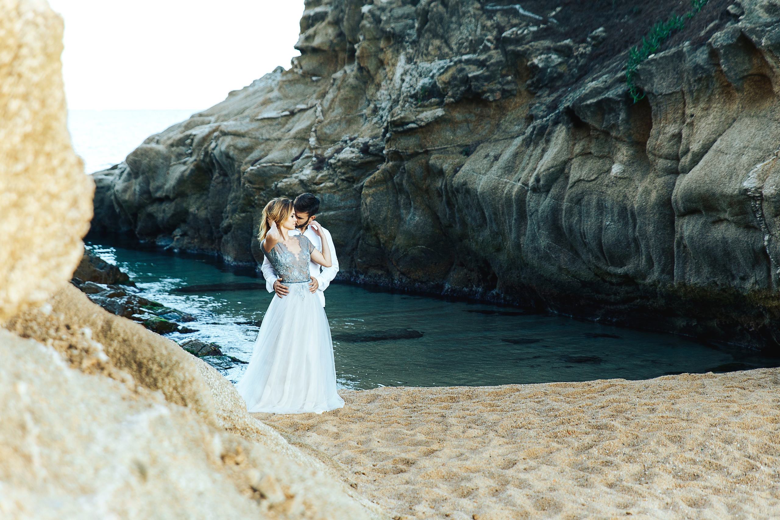 Свадебная фотосессия на побережье Коста Брава, Плая-де-Аро, Ллорет де. Фотограф в Барселоне, в Испании, по всей Европе - Андрей Пасечник. Тел