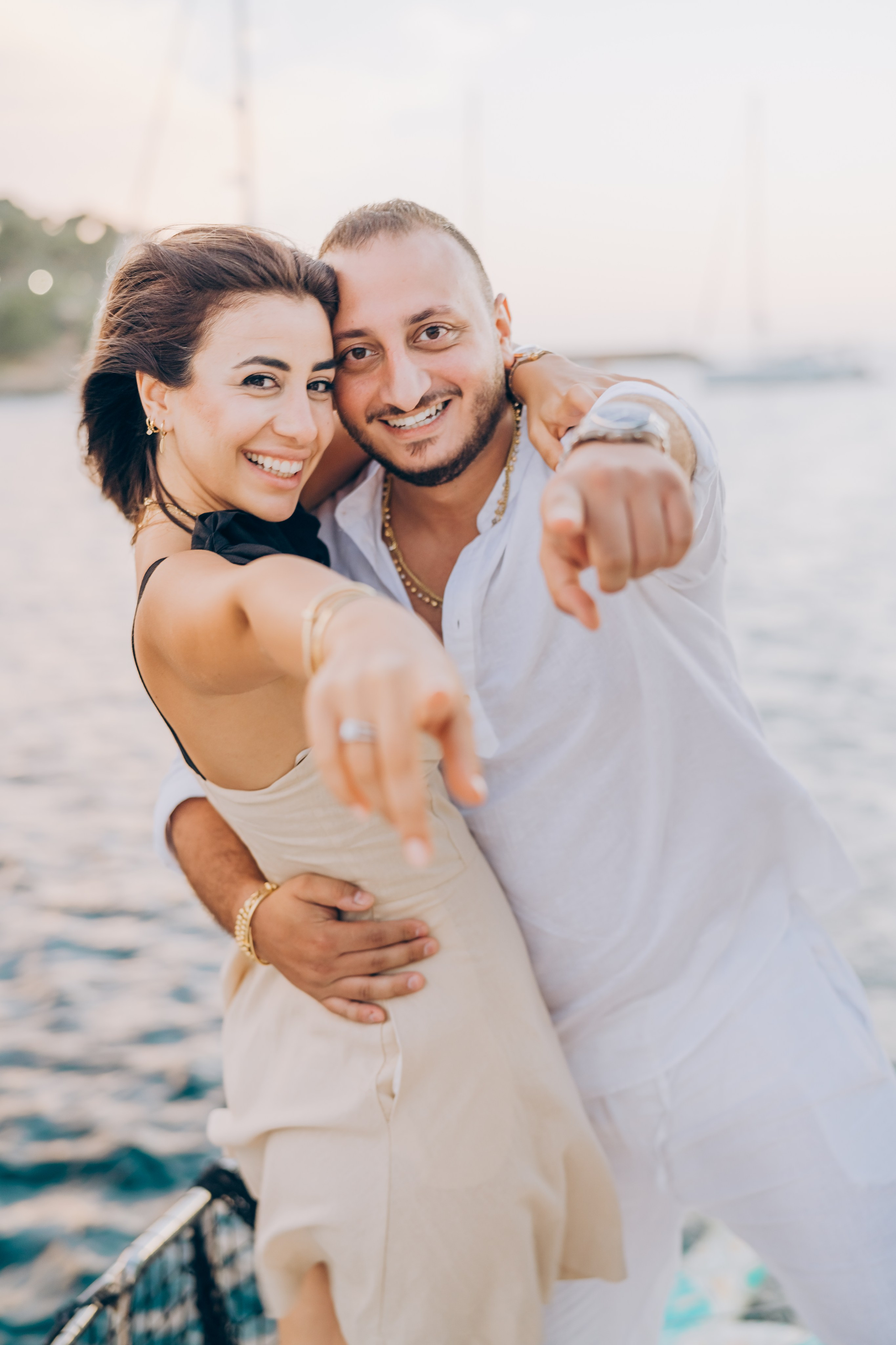 Engagement on a yacht at sunset. Фотограф у Пальма де Майорка