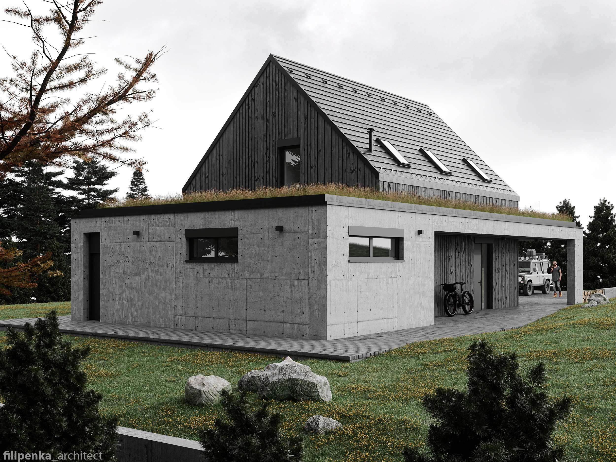 Rekreační chata — Hříměždice. Filipenka architects