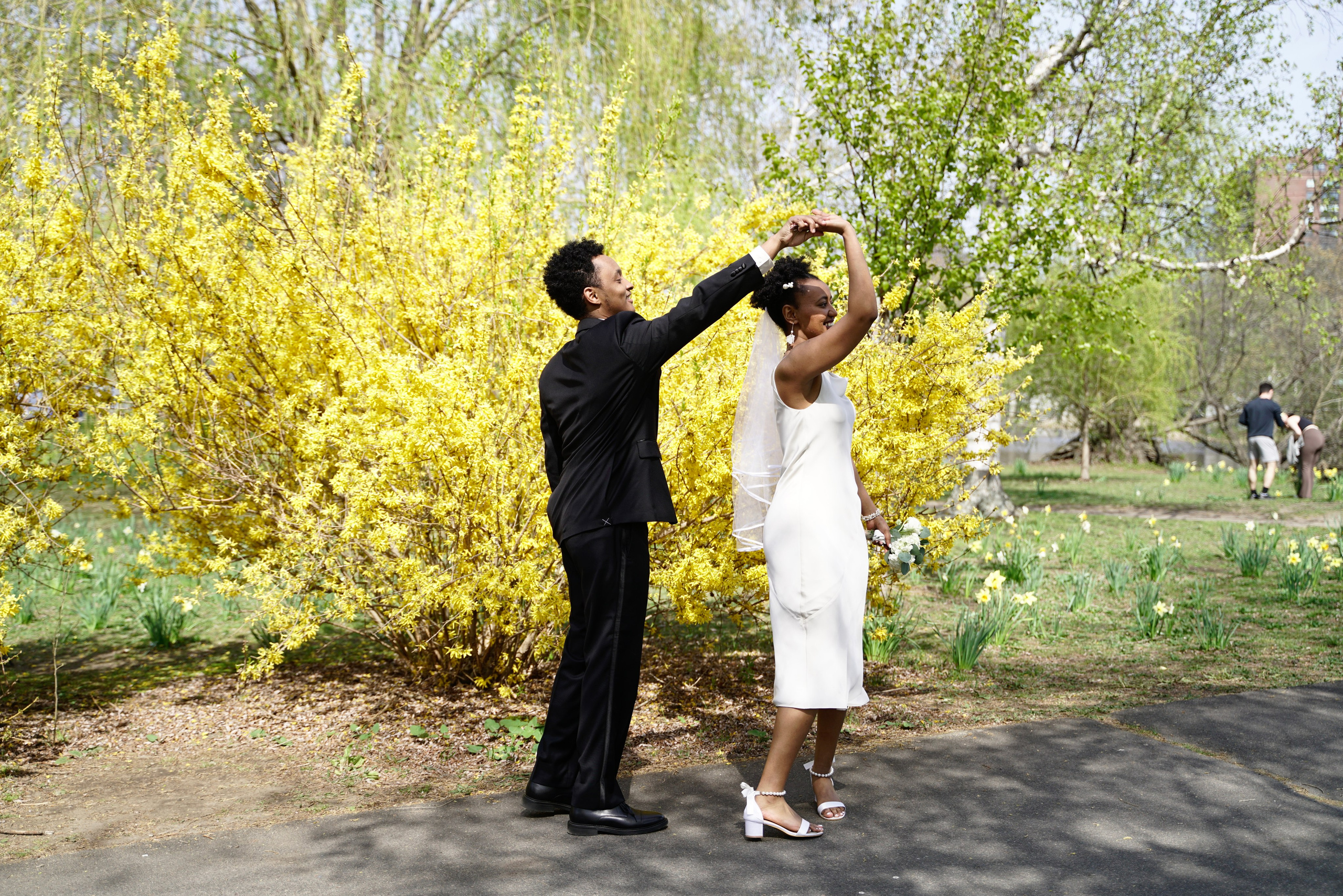 Sosina and Aaron at Charles river Esplanade. Stefanovich Photography | Boston, MA