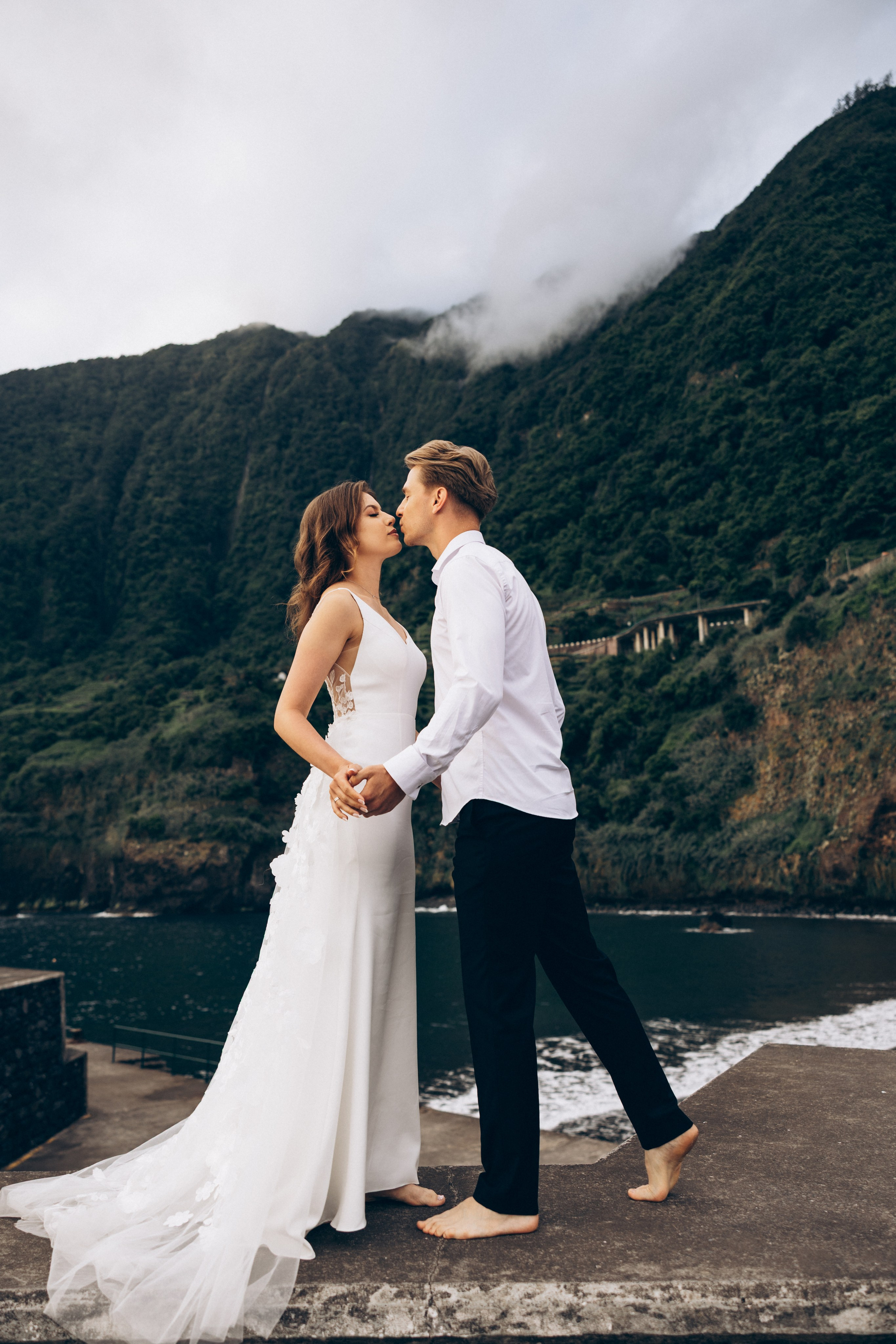 After Wedding Photoshoot at Seixal Beach, Madeira | Romantic Couple Session