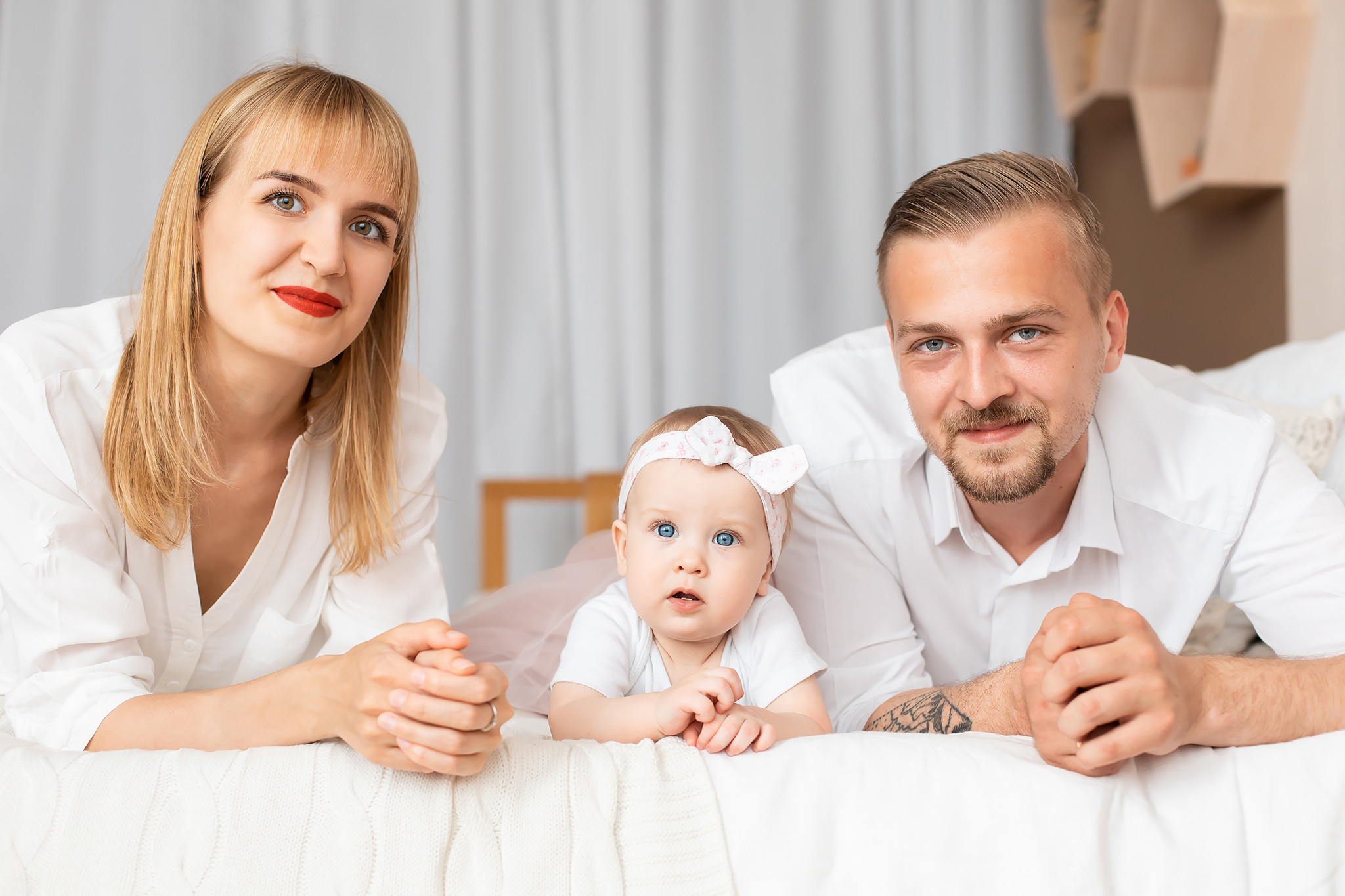 family photo shoot in a photo studio