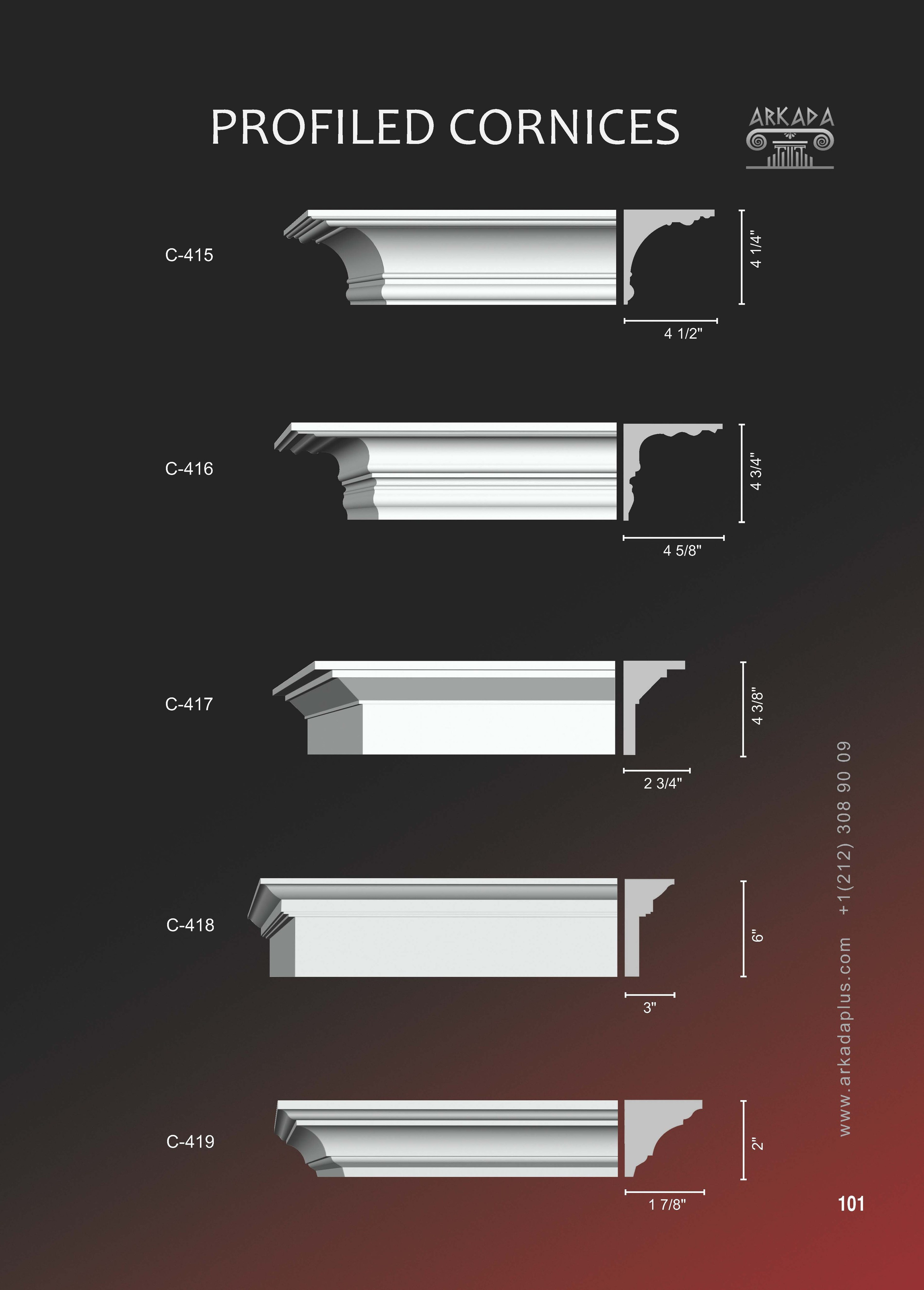 Catalog pages. Plaster molding