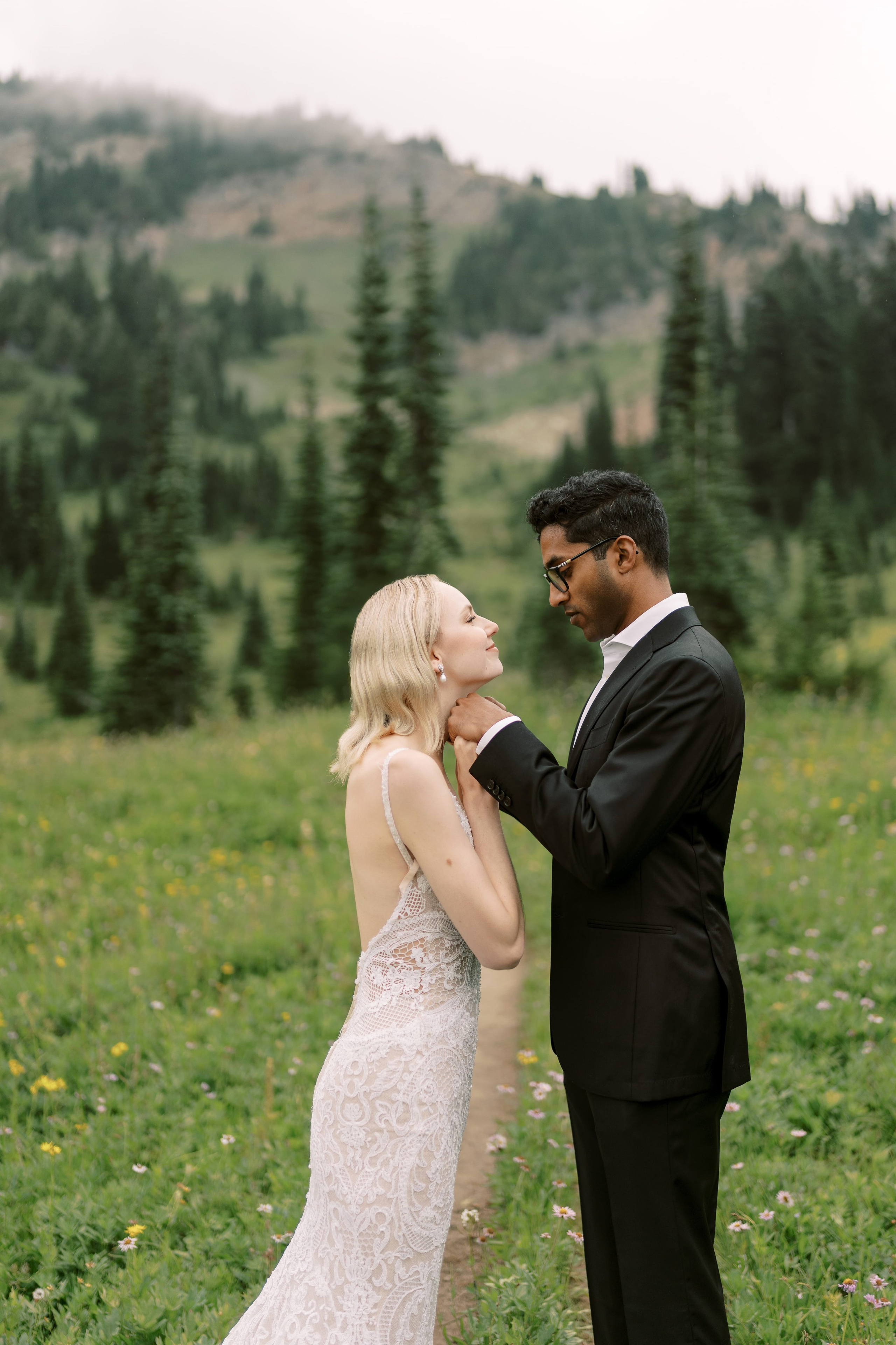 Rachel & Ryan Wedding photoshoot. August 2024. Little Tipsoo Lake, WA Day 2. EVAN ARISTOV WEDDING PHOTOGRAPHY — Seattle Wedding Photographer