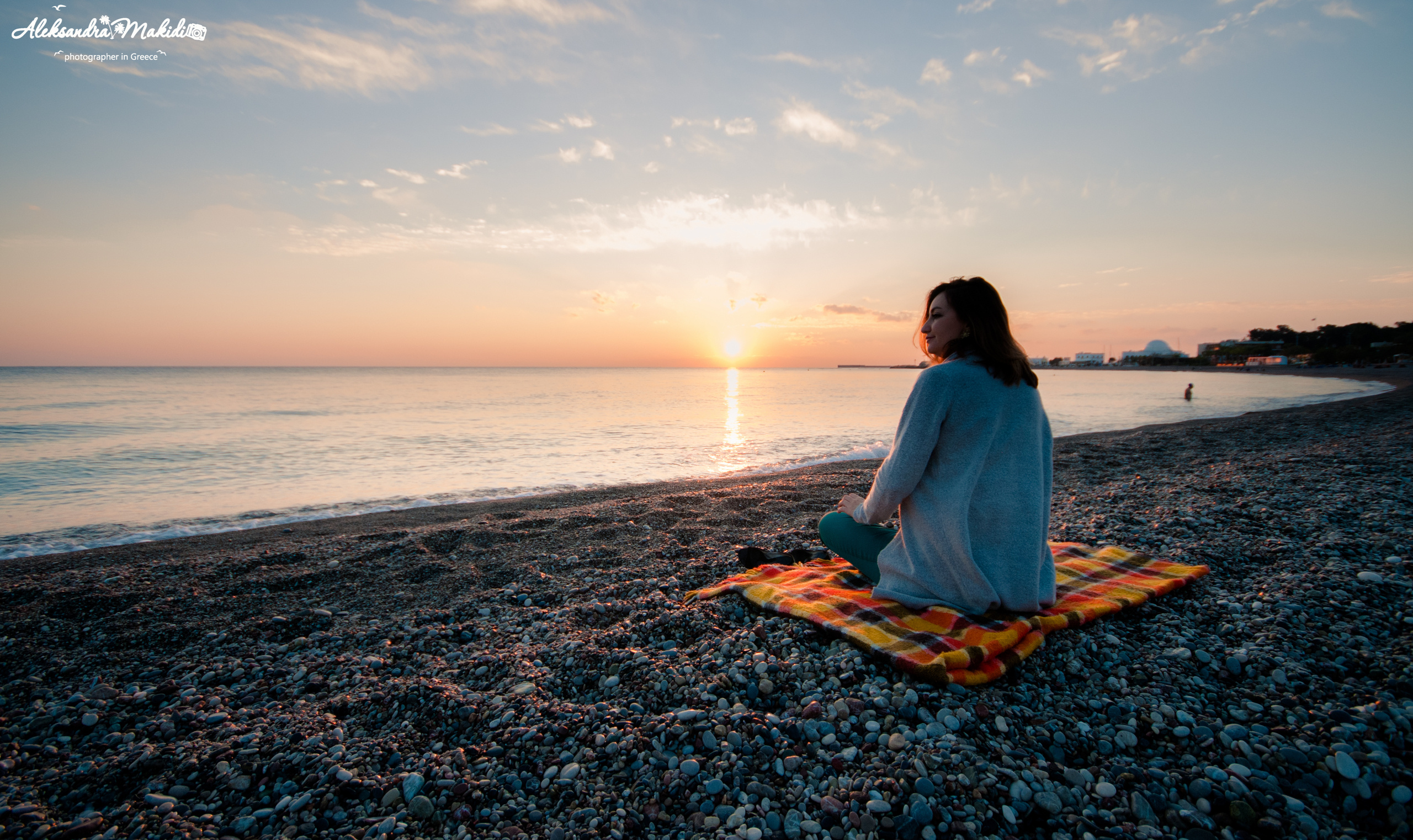 My beautiful girl. Photographer at Santorini