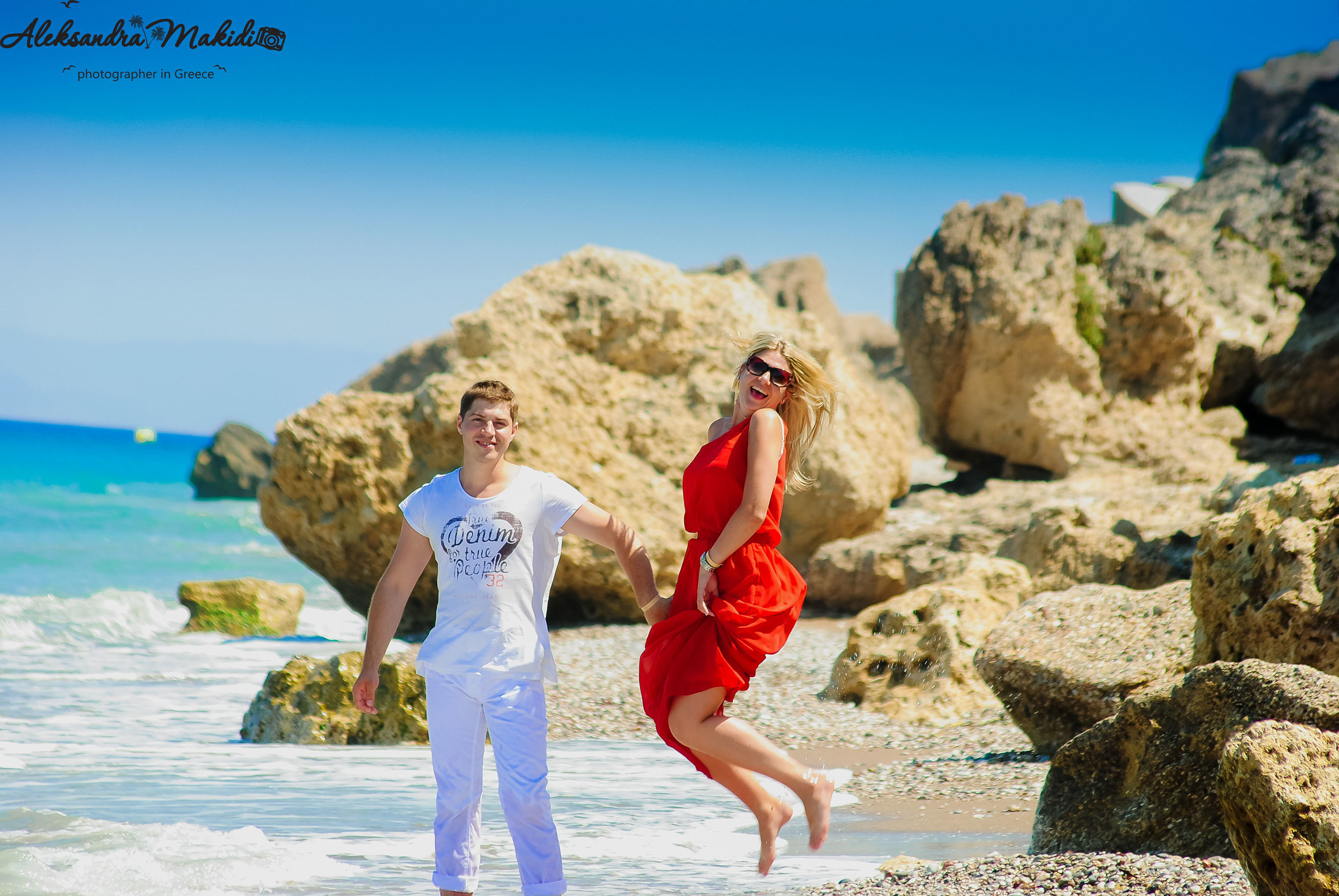 Life style. Photographer at Santorini