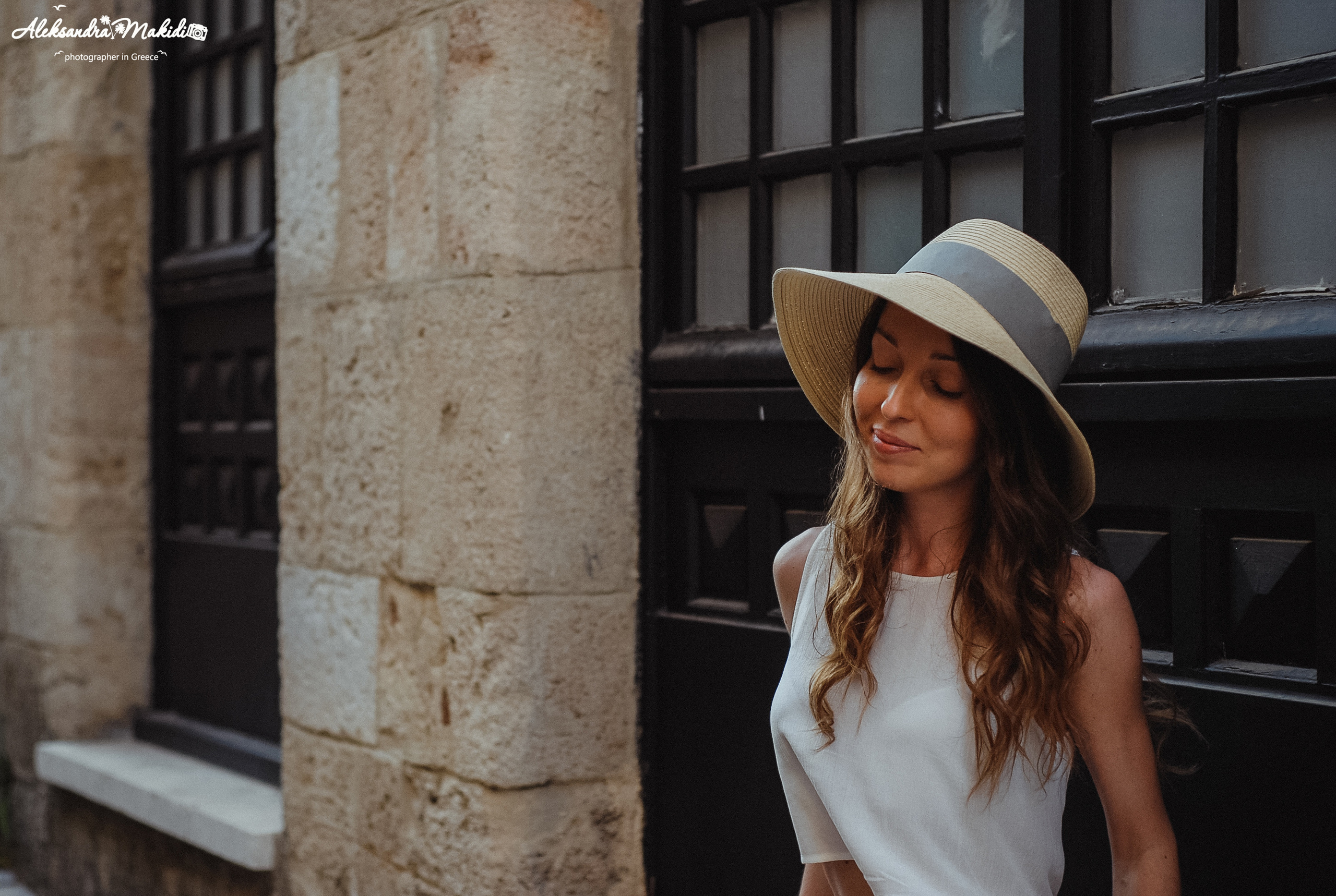 My beautiful girl. Photographer at Santorini