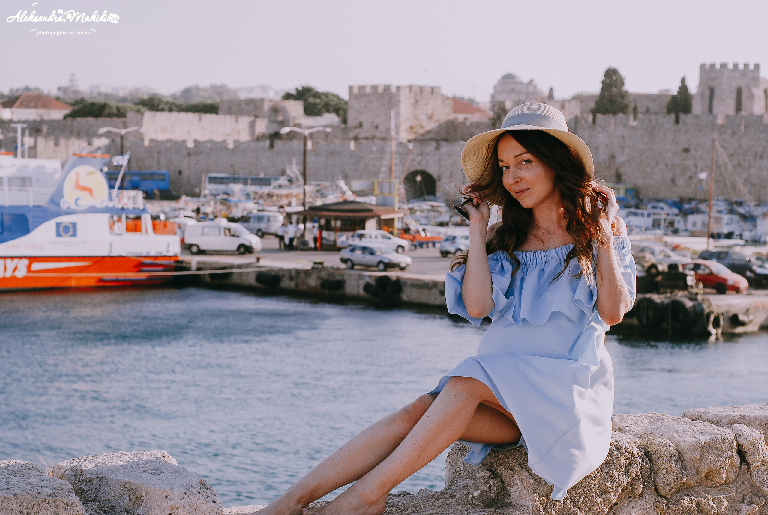 My beautiful girl. Photographer at Santorini