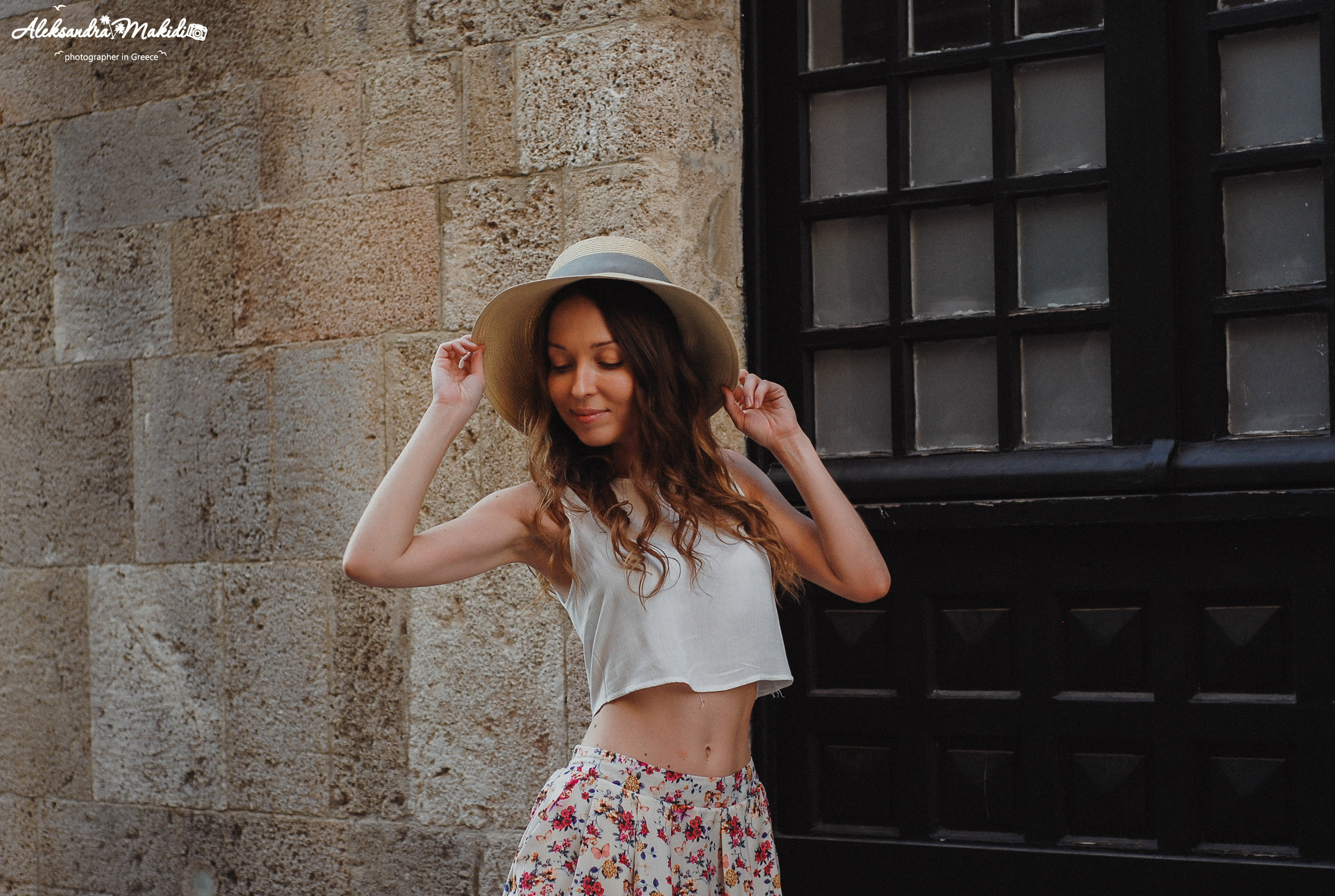 My beautiful girl. Photographer at Santorini