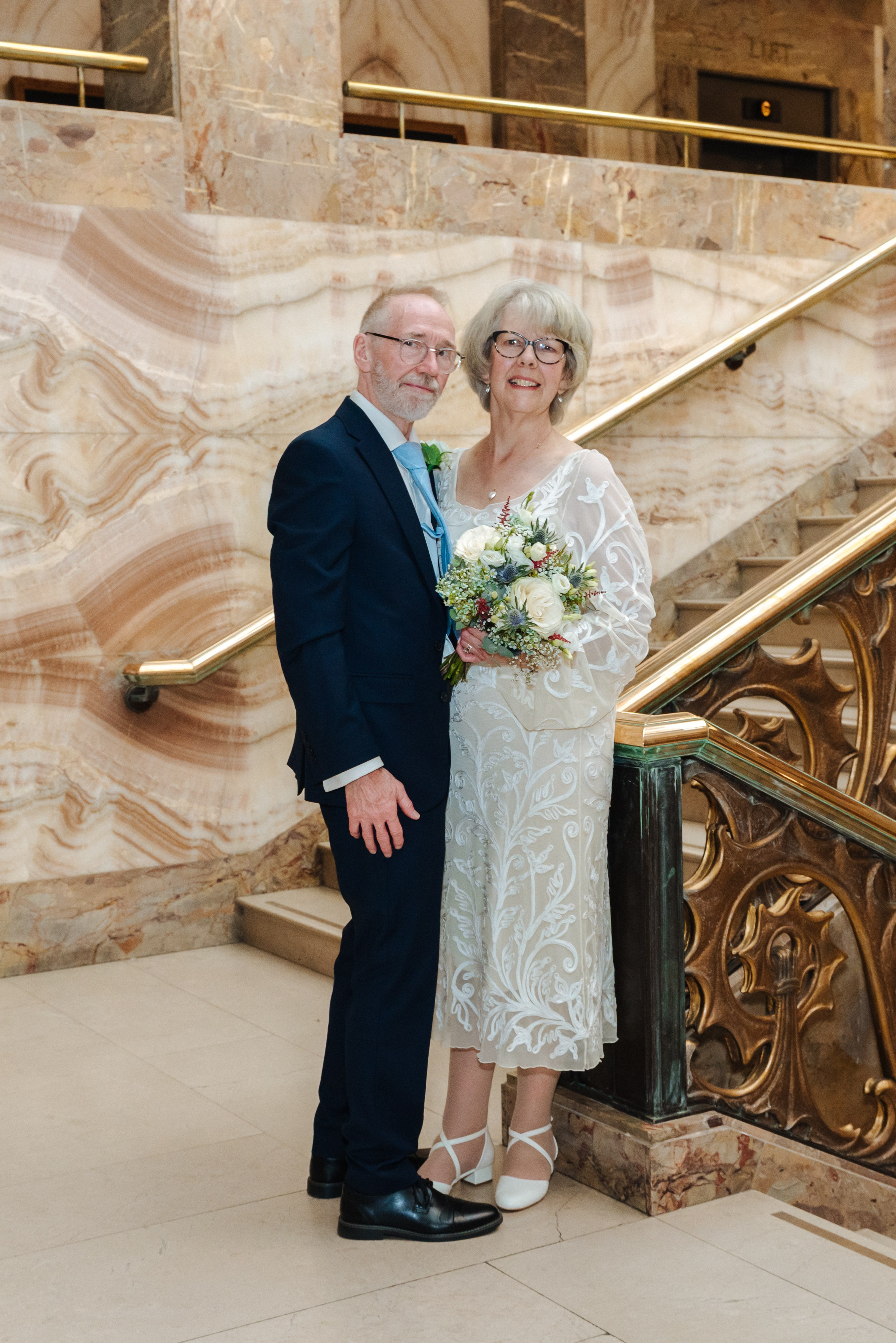Couple exchanging vows at Wandsworth Town Hall