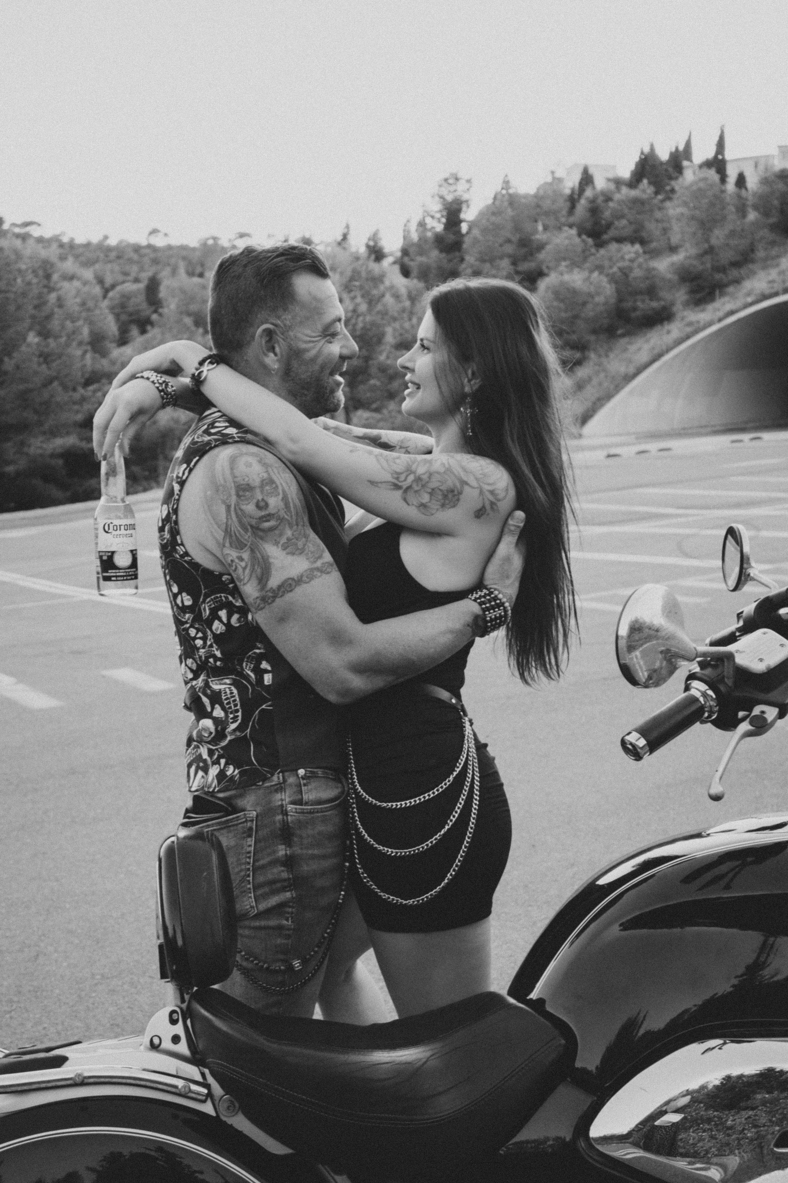 Фотосессия пары на мотоцикле. Профессиональная фотосъемка в Калафелле — Елена Медведева