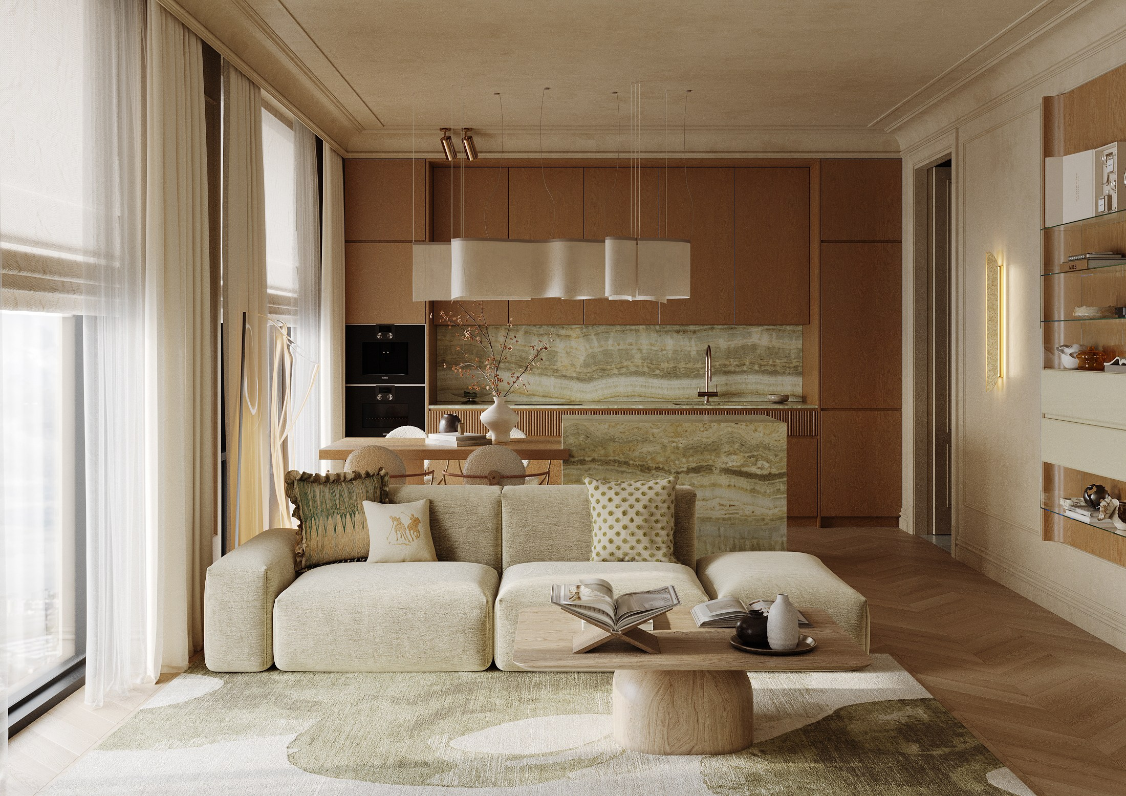 Baumanskaya apartments. Interior and object 3D visualization