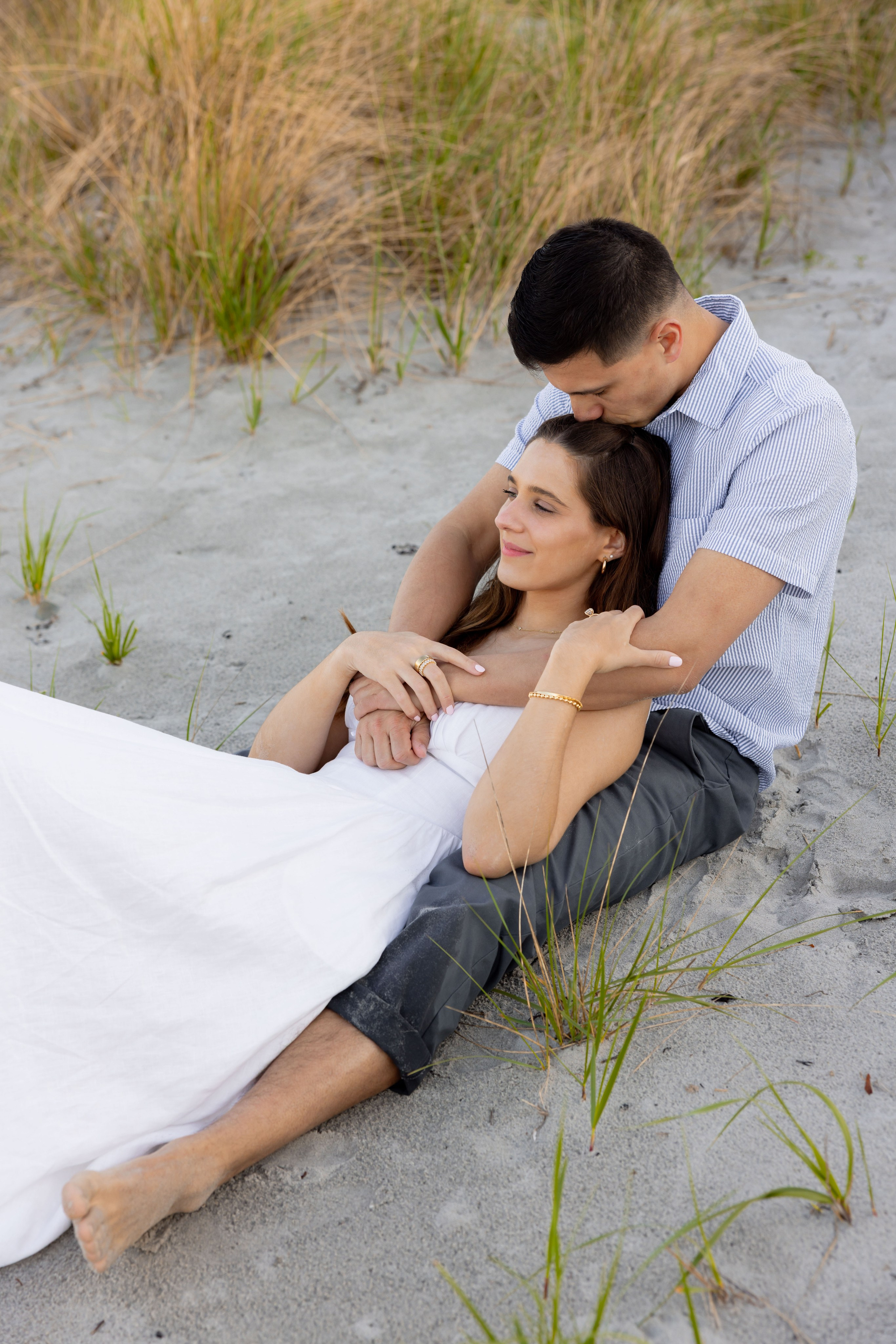 Bella & Nick — Sunset Engagement. Rhode Island Wedding Photographer Tati Simpson