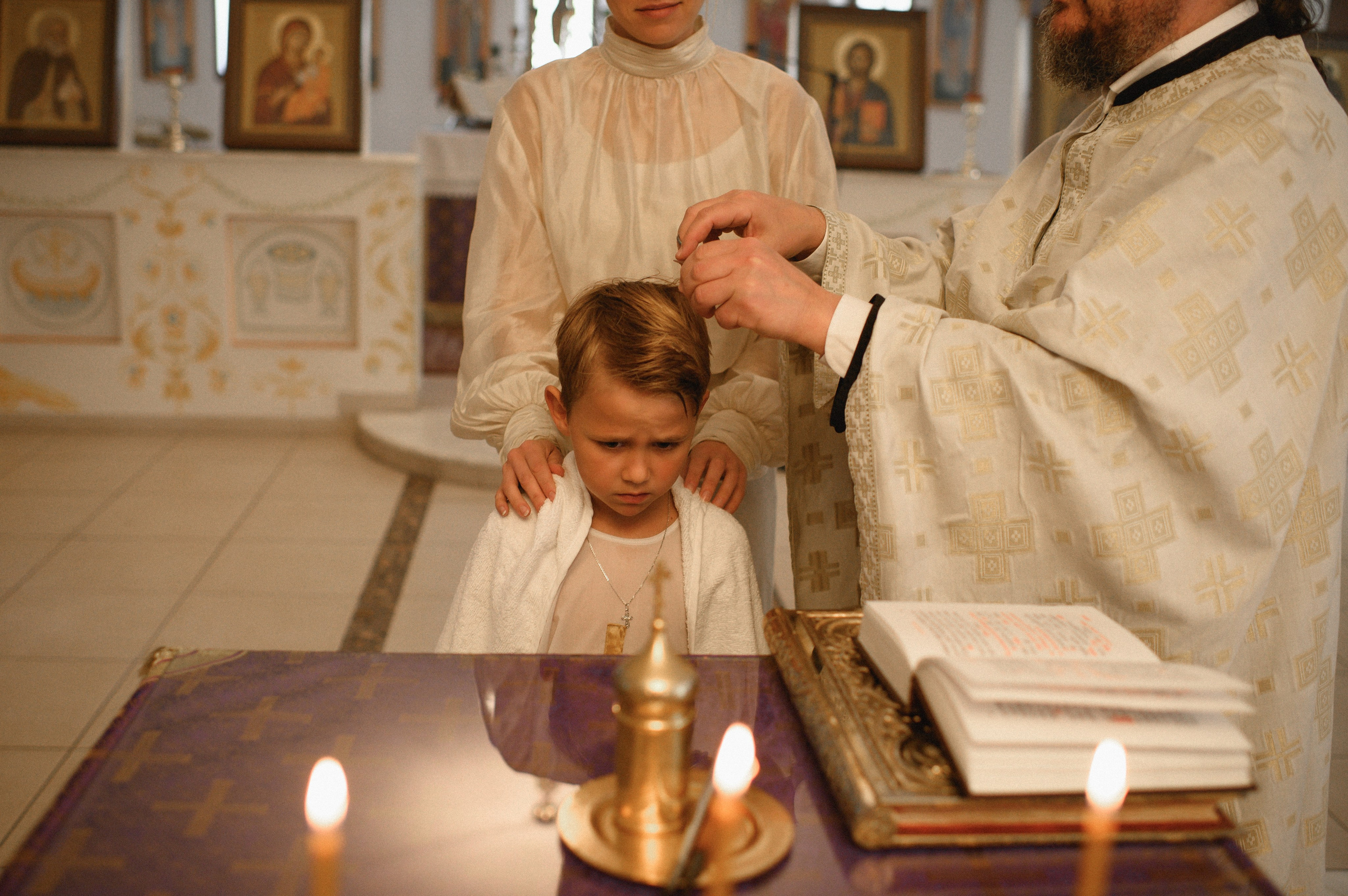 Baptism Mihail. Family, children, portrait, and event photography in Thessaloniki