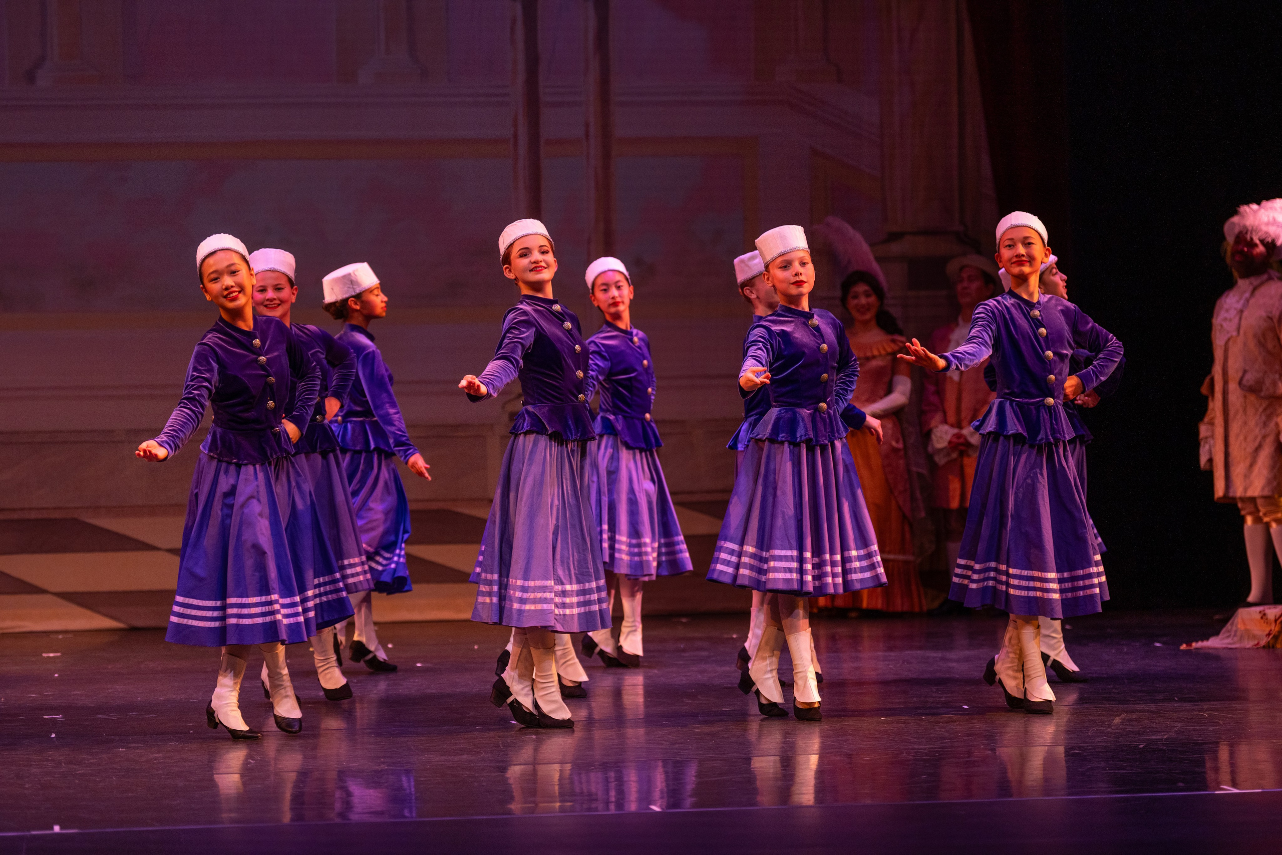 Ballet dancer performing on stage in Los Angeles, California
